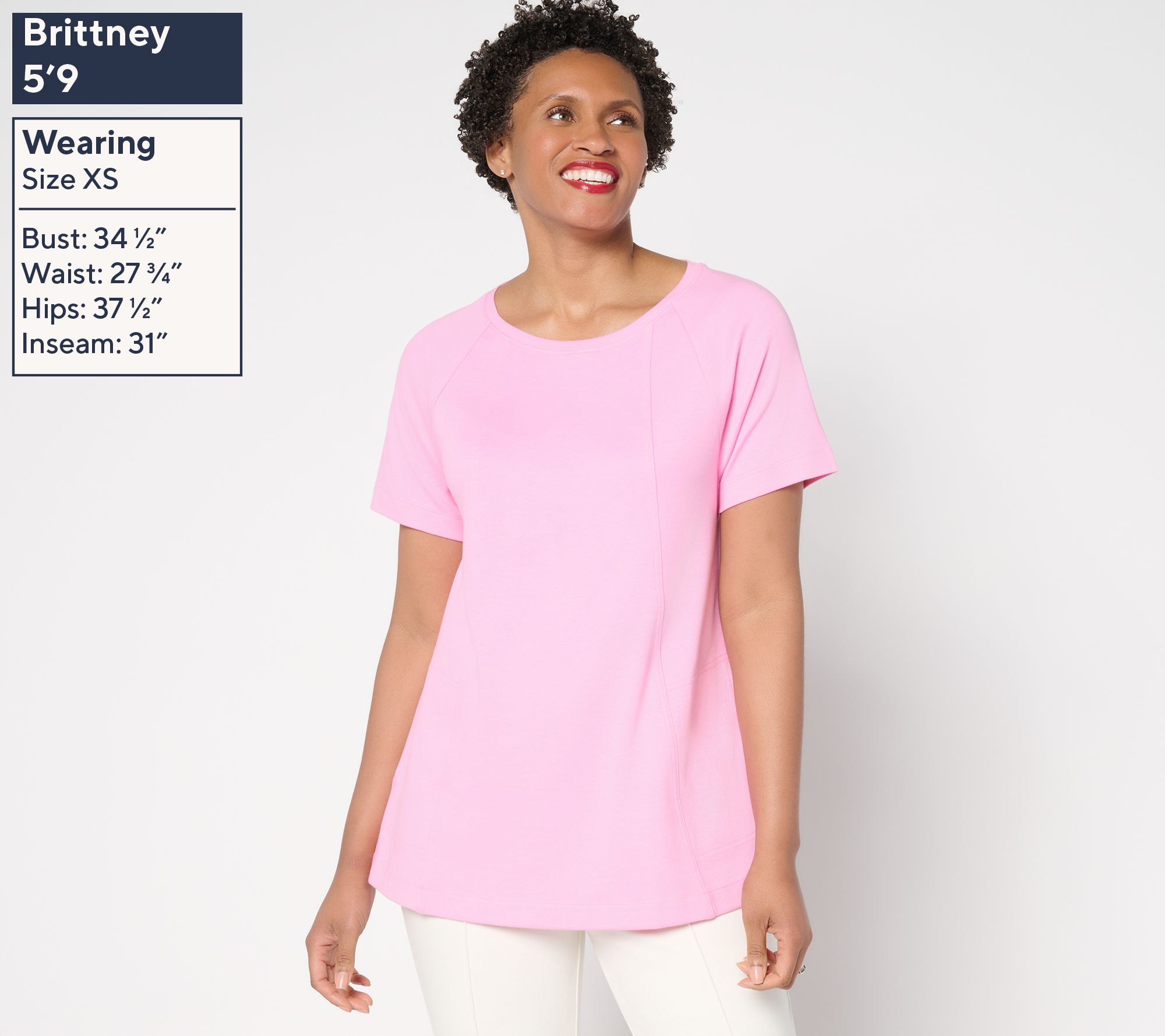 Haut Isaac Mizrahi Live! Essentials Pima Cotton Swing Top - Rouge - Taille XS - Neuf