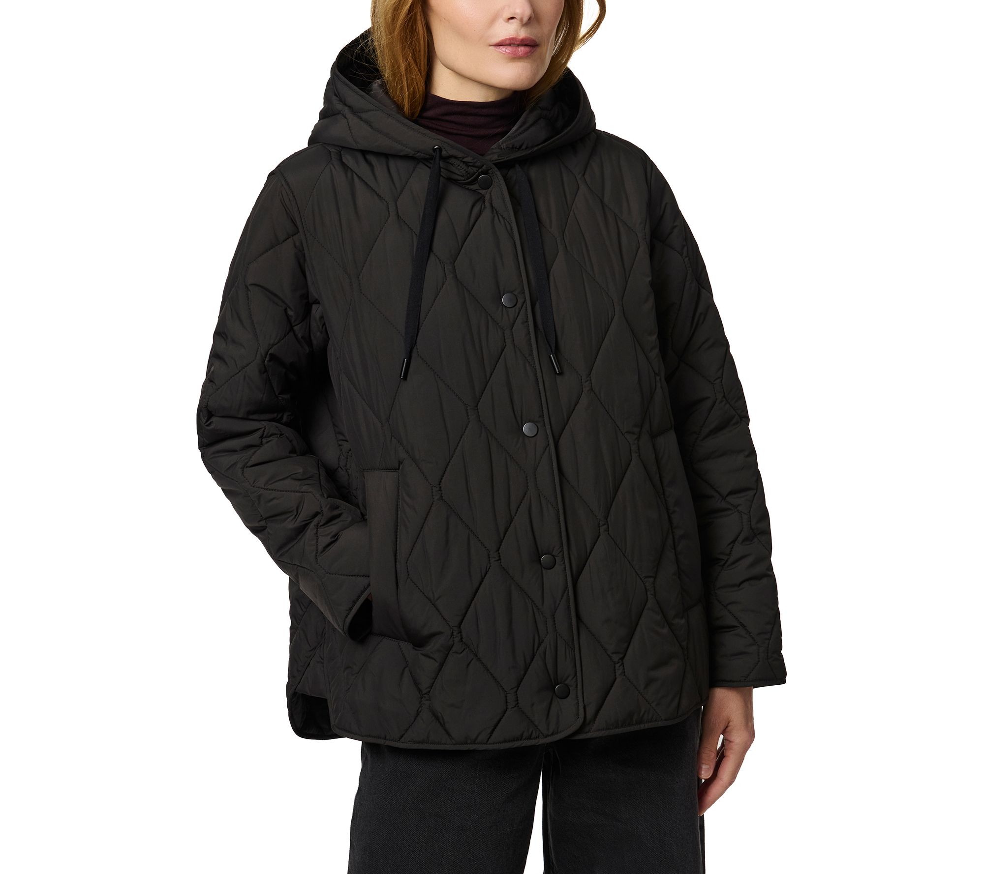 Hooded Light Weight Quilt Jacket