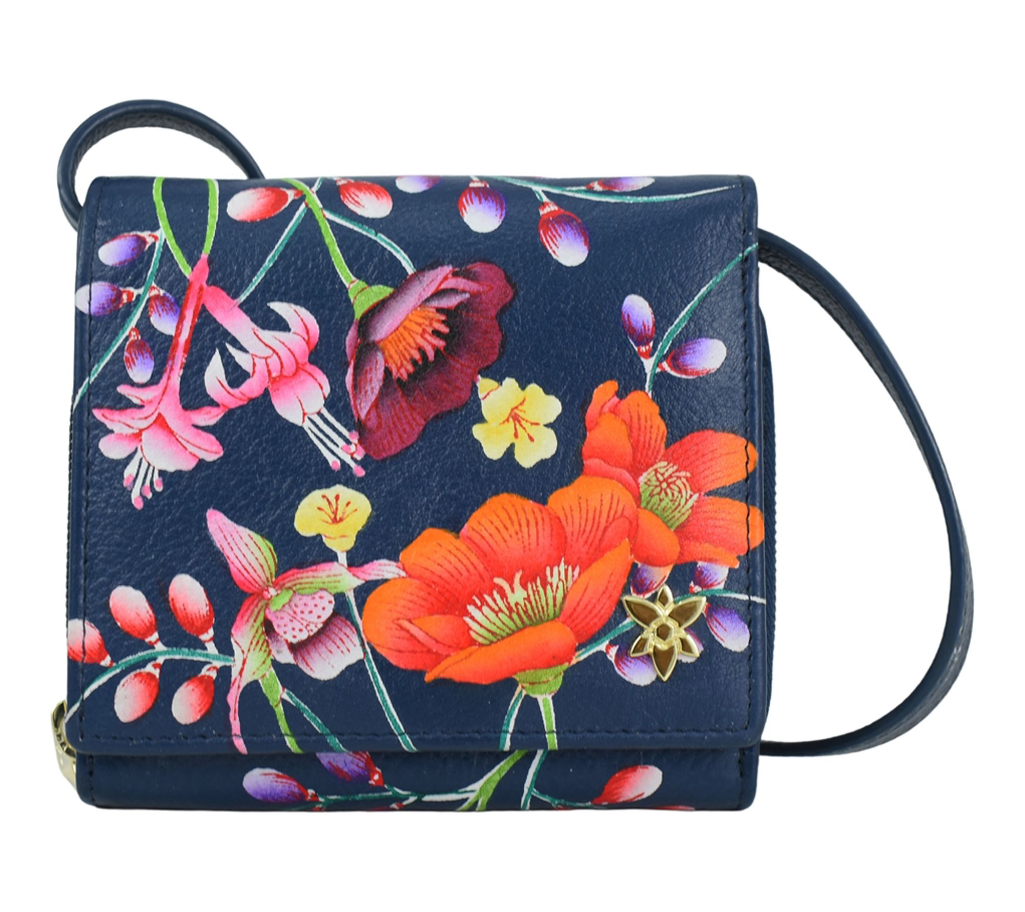 Anushcka Painted Leather Two-Fold Sling Organiz er