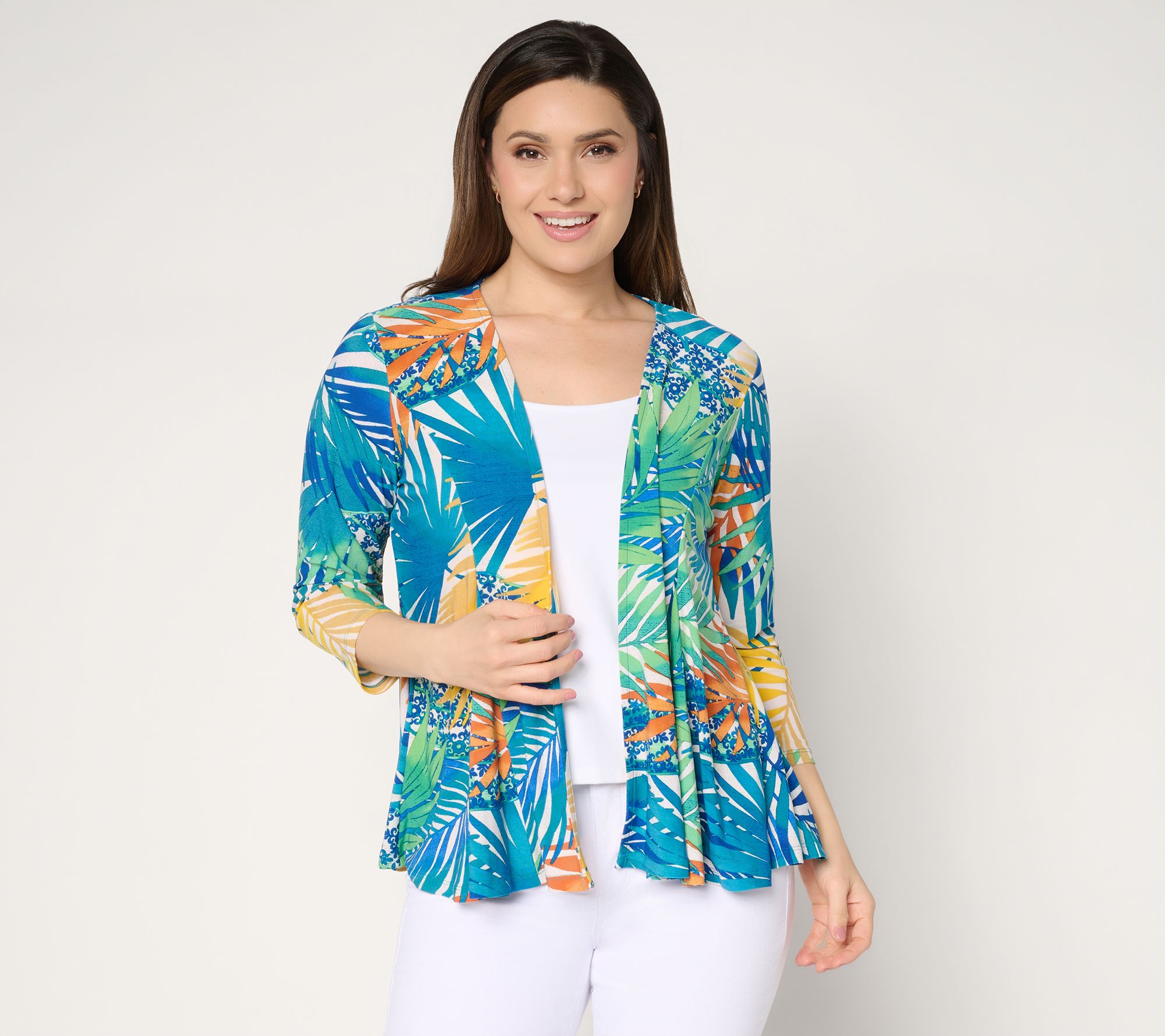 Attitudes by Renee Printed Como Jersey Topper