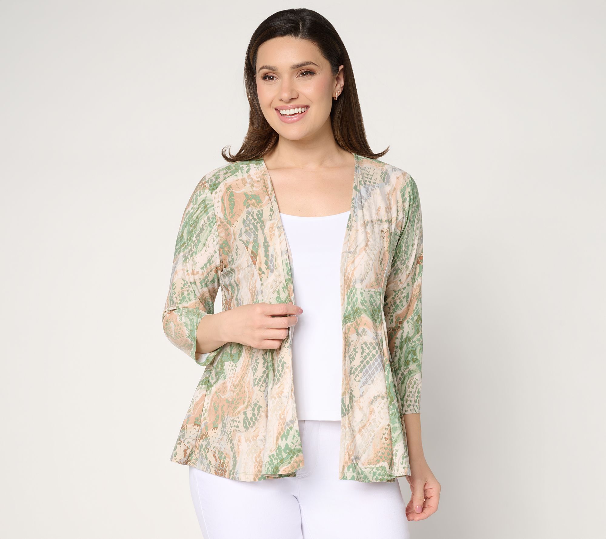 Attitudes by Renee Printed Como Jersey Topper