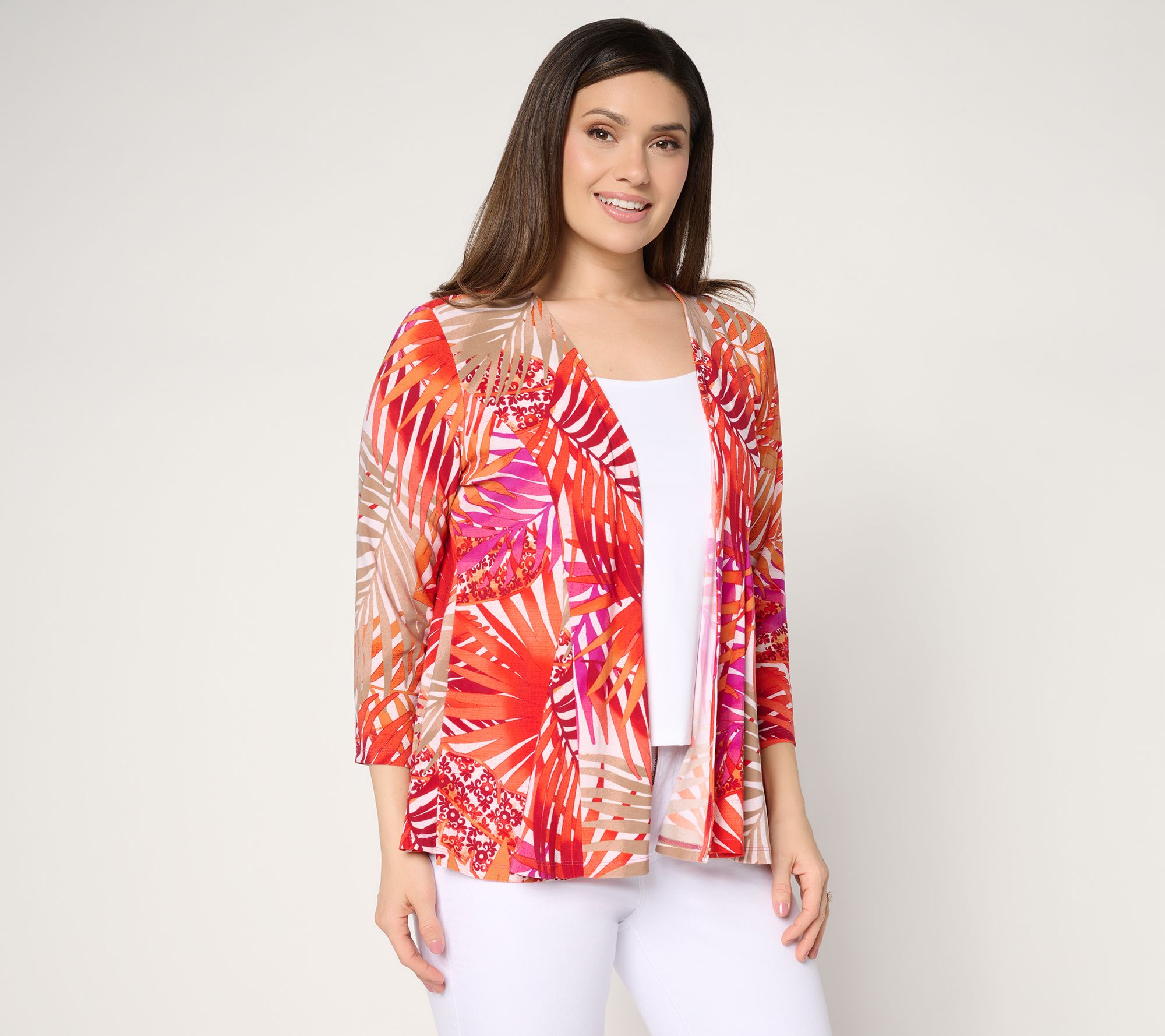 Attitudes by Renee Printed Como Jersey Topper