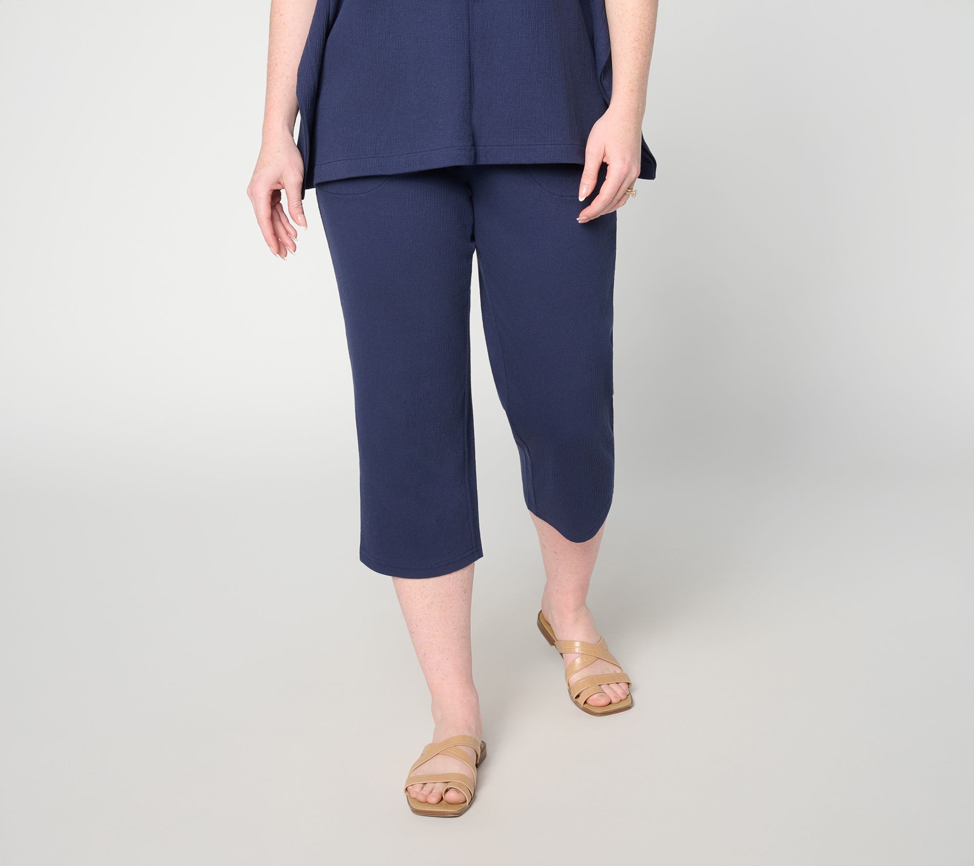 Belle by Kim Gravel Petite Packabelle Solid Capri