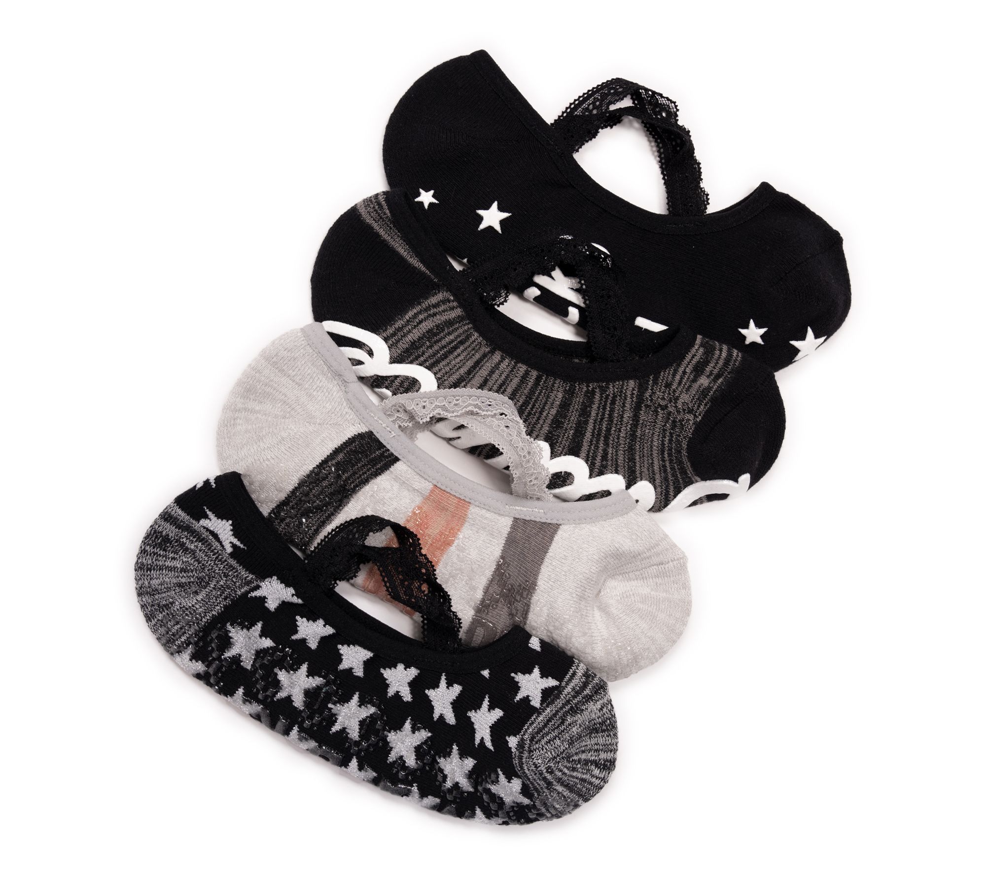 MUK LUKS Women's Set of 4 Studio Socks