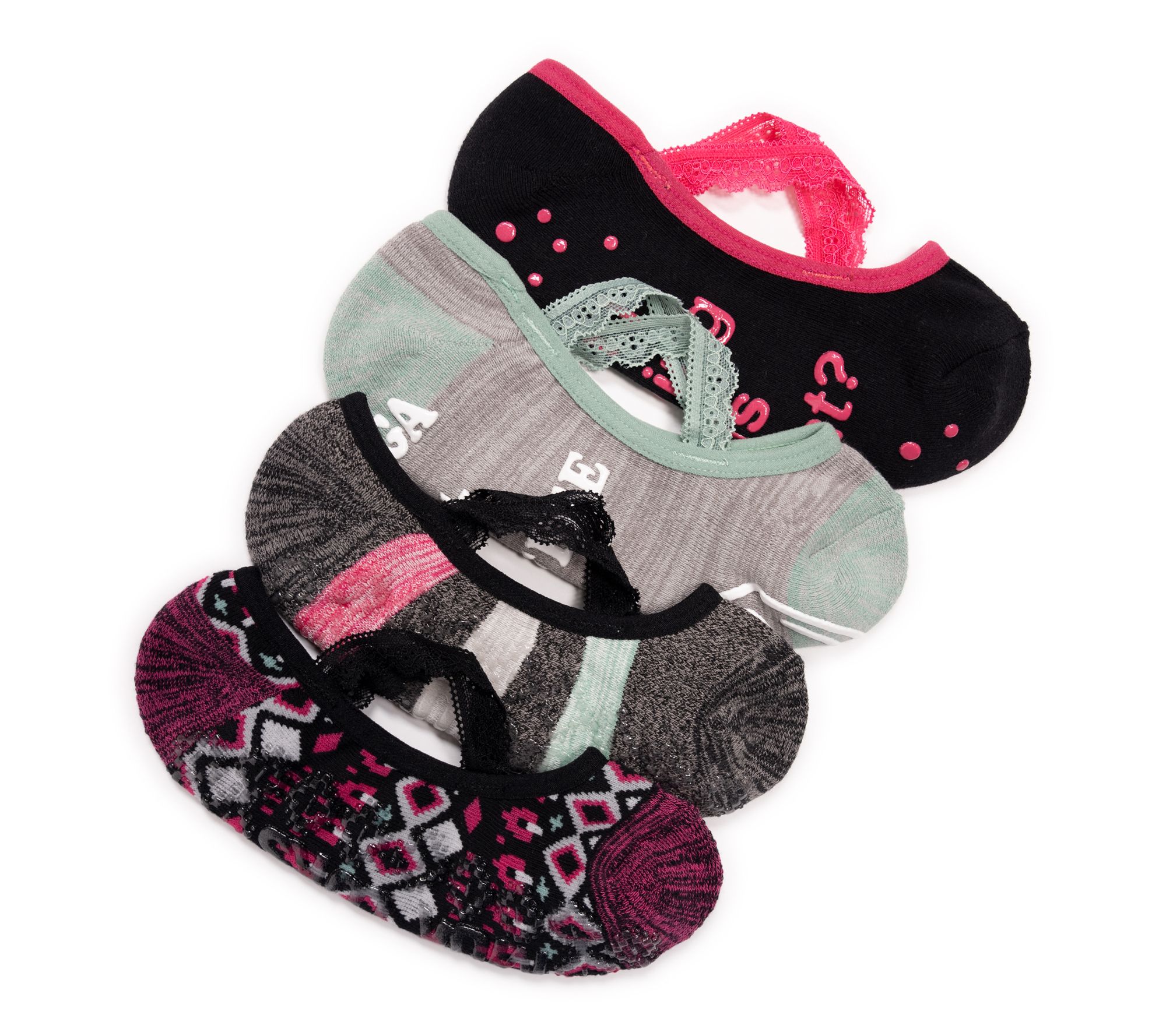 MUK LUKS Women's Set of 4 Studio Socks