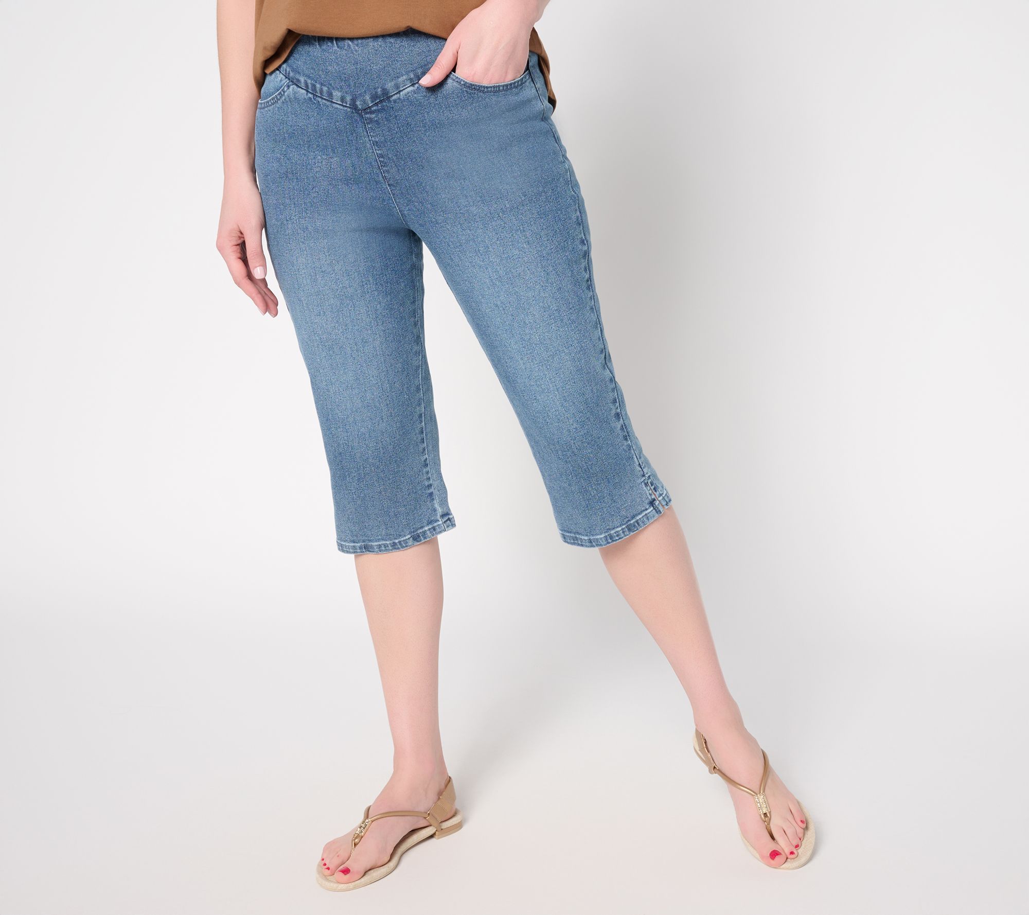 "As Is" Brandis Dress Out Loud Reg De Novo Denim Pedal Pushers