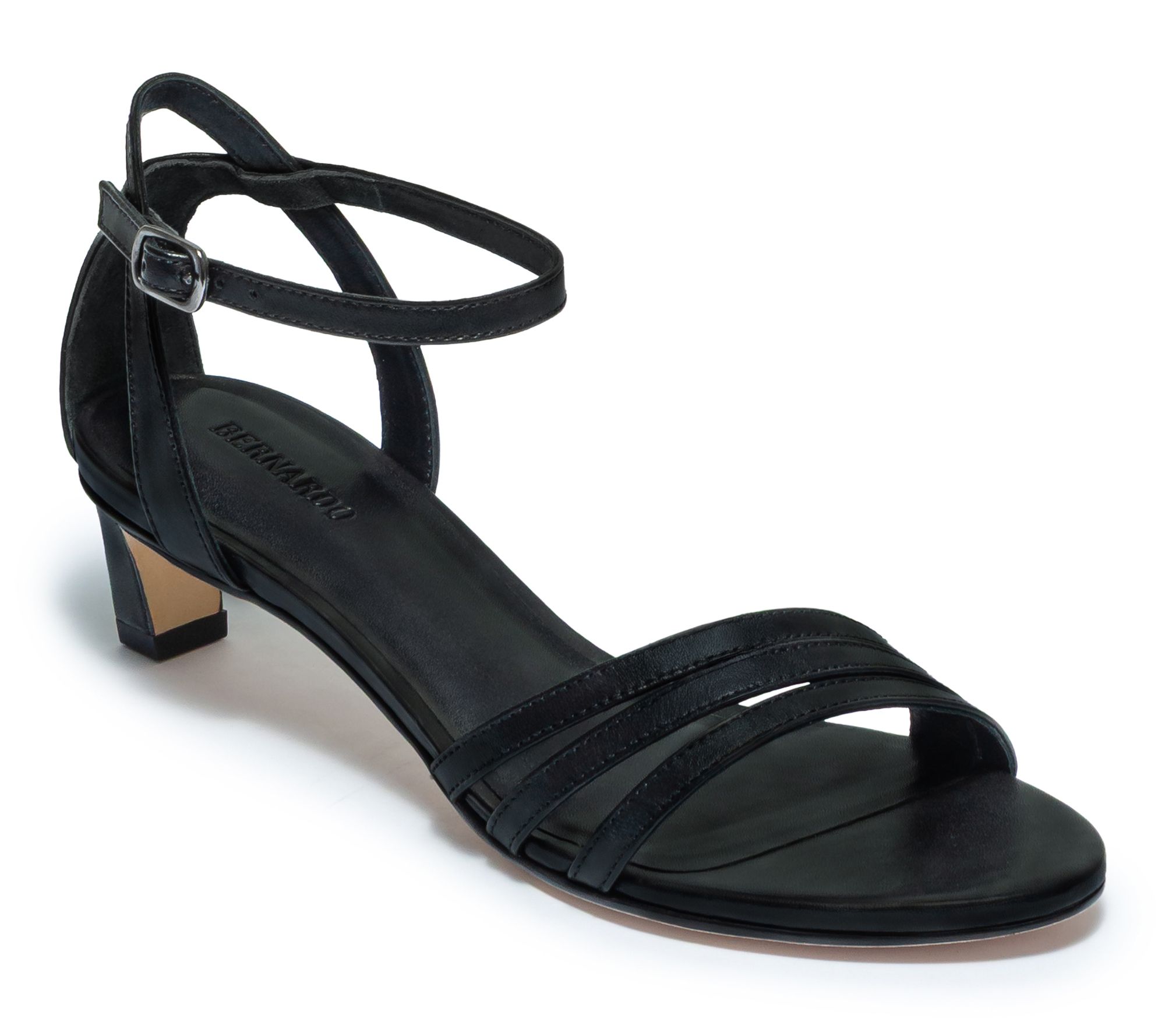 Bernardo Kitten Heel Leather Sandal - Lima