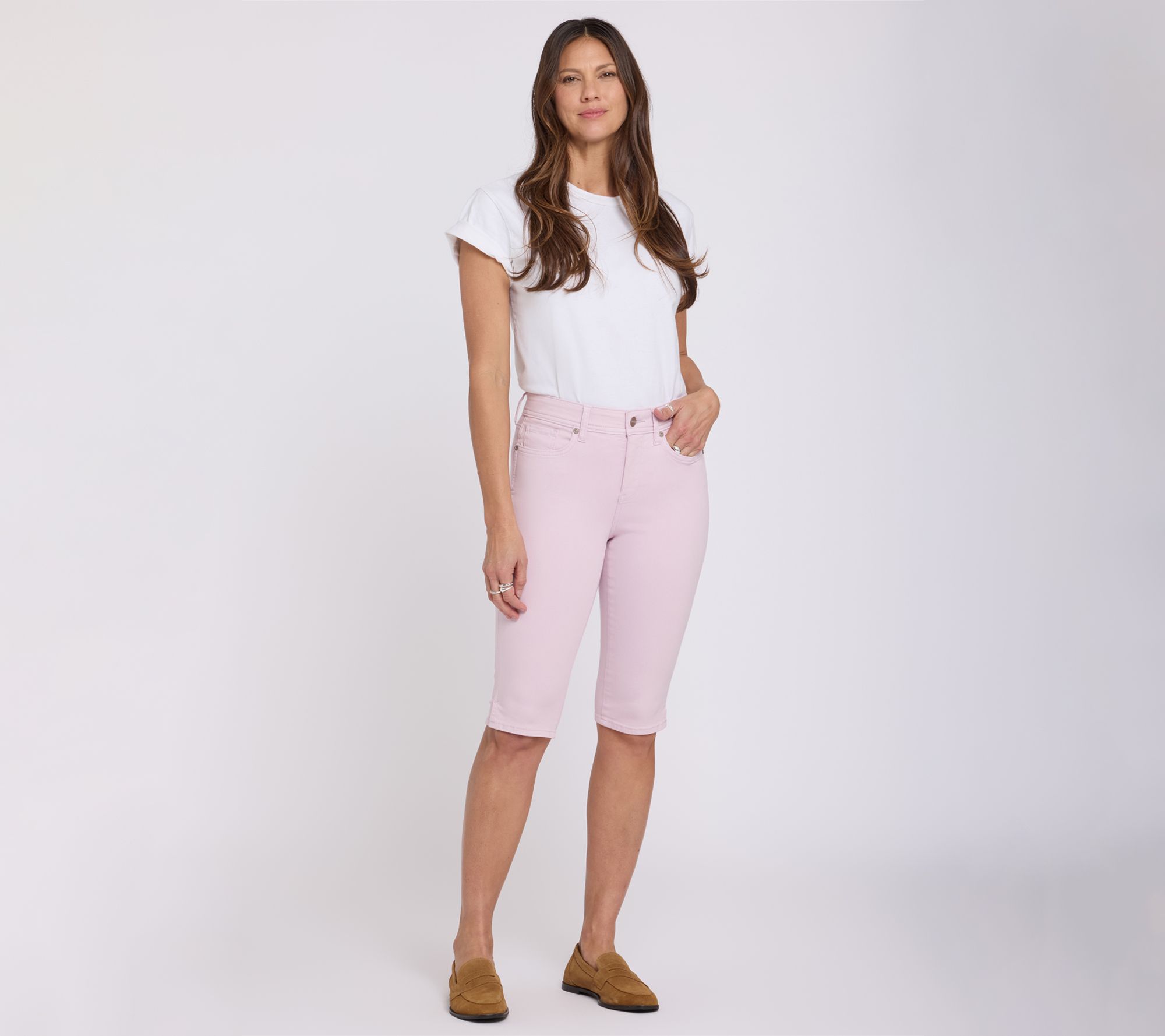 NYDJ Sophie Bike Capri Outseam Stitching Jeans