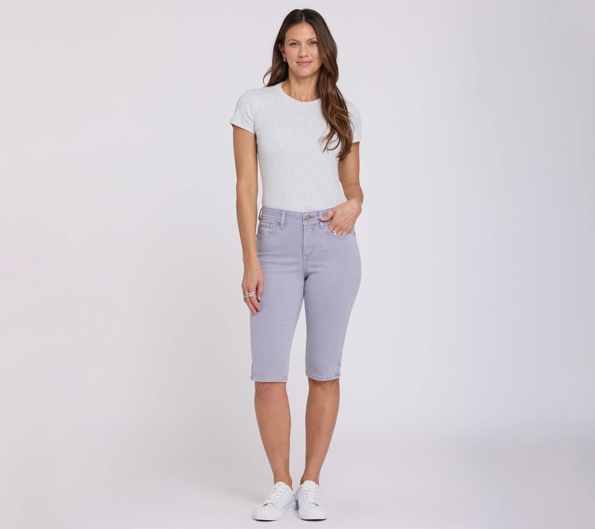 NYDJ Sophie Bike Capri Outseam Stitching Jeans