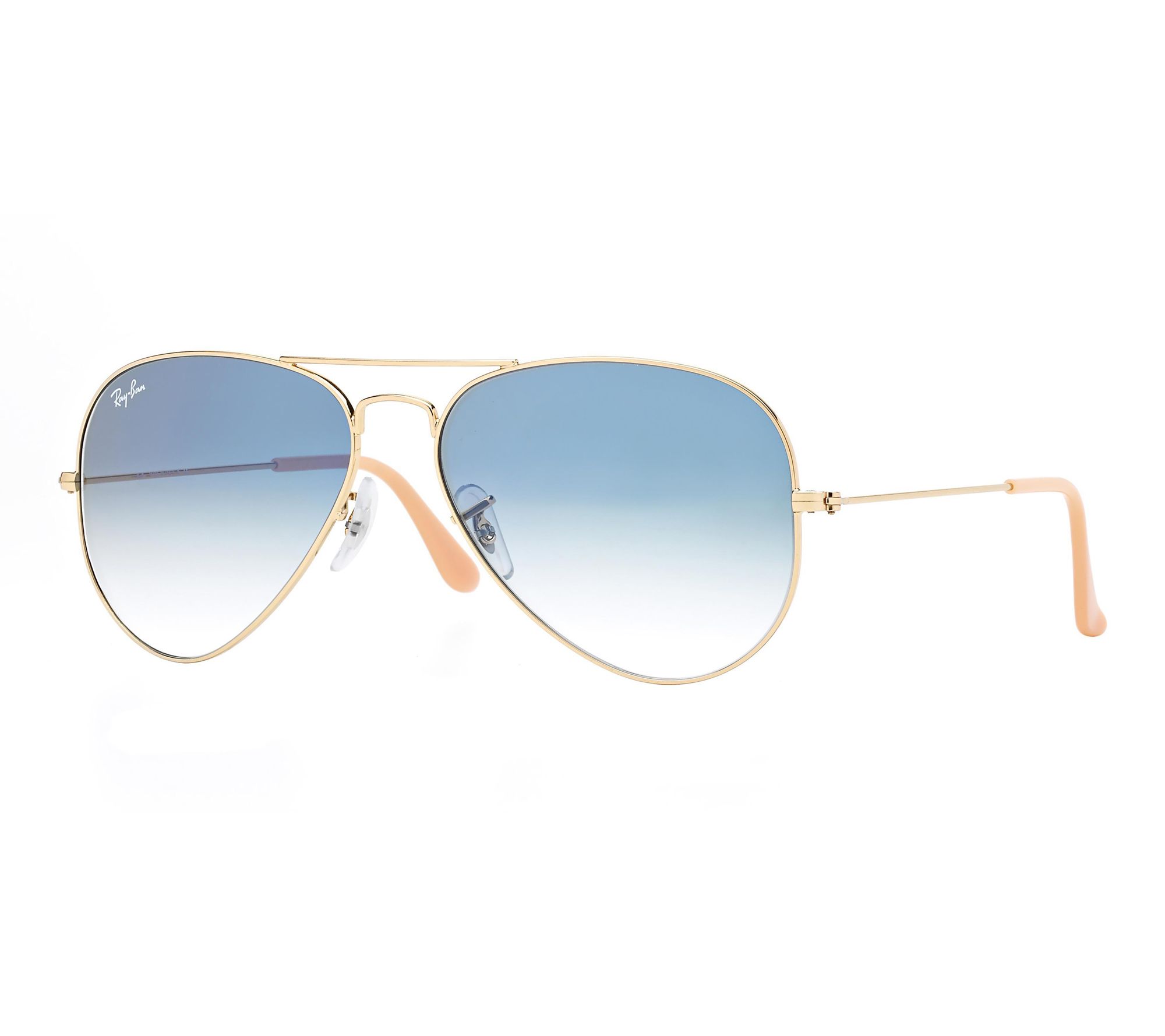 Ray-Ban Aviator Gradient Sunglasses- Polished Gold-55mm