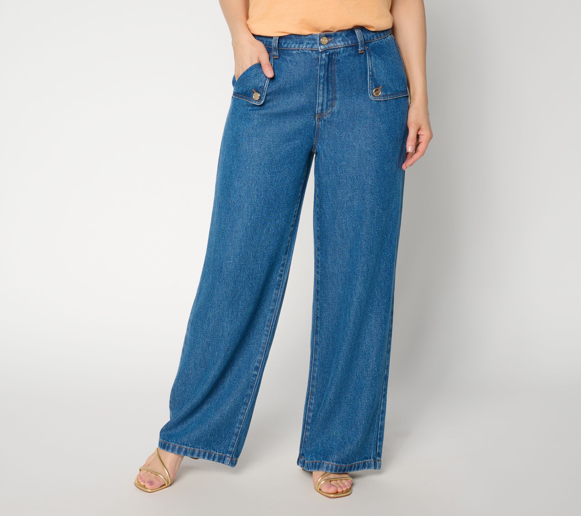 "As Is" Flowee by Aimee Kestenberg Reg Jeans with Back Elastic Waist