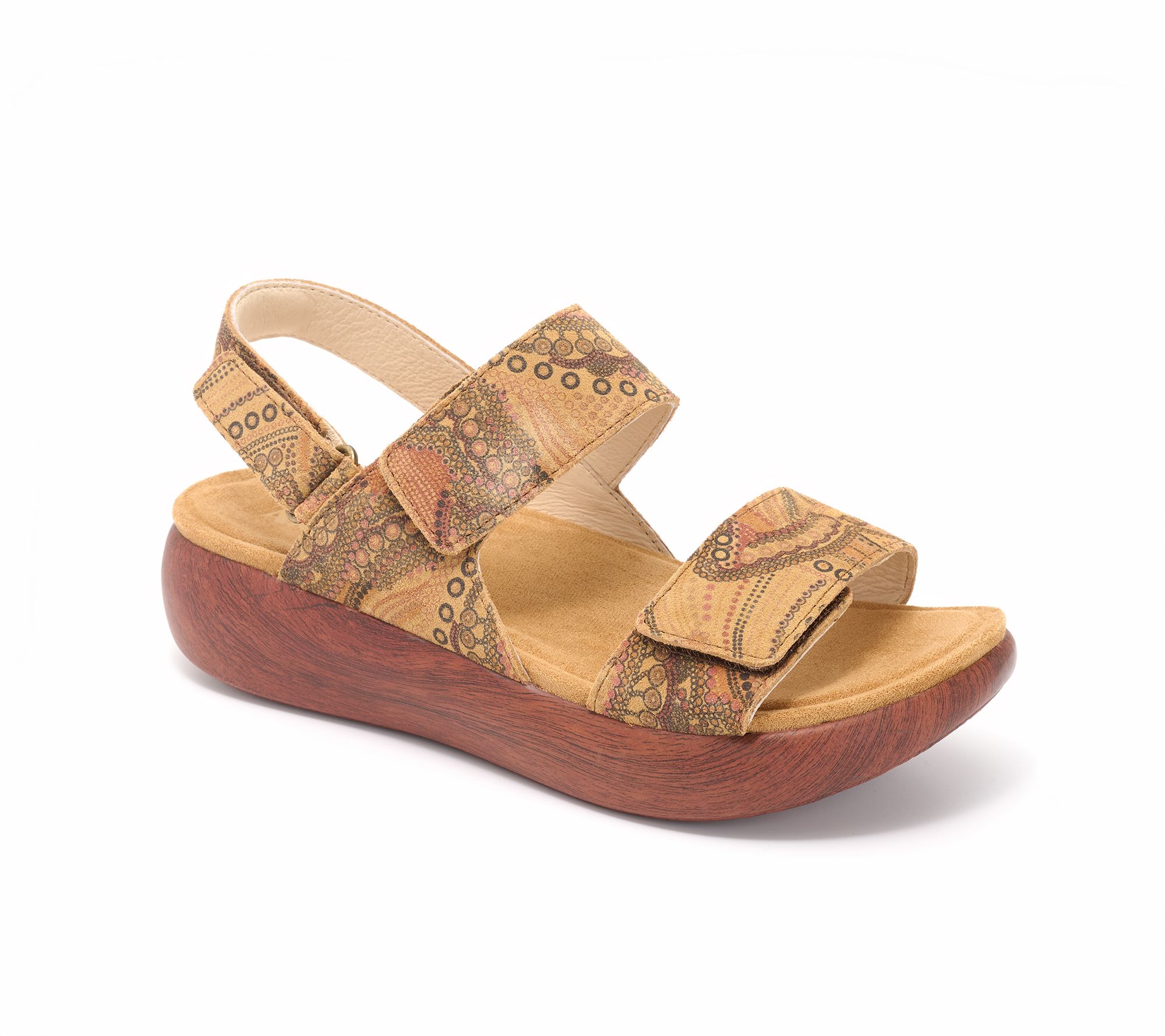 "As Is" Alegria Leather Adjustable Sandals - Bailee