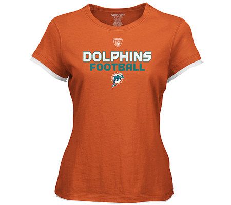 NFL Miami Dolphins Women's Gemini Layer T-Shirt 