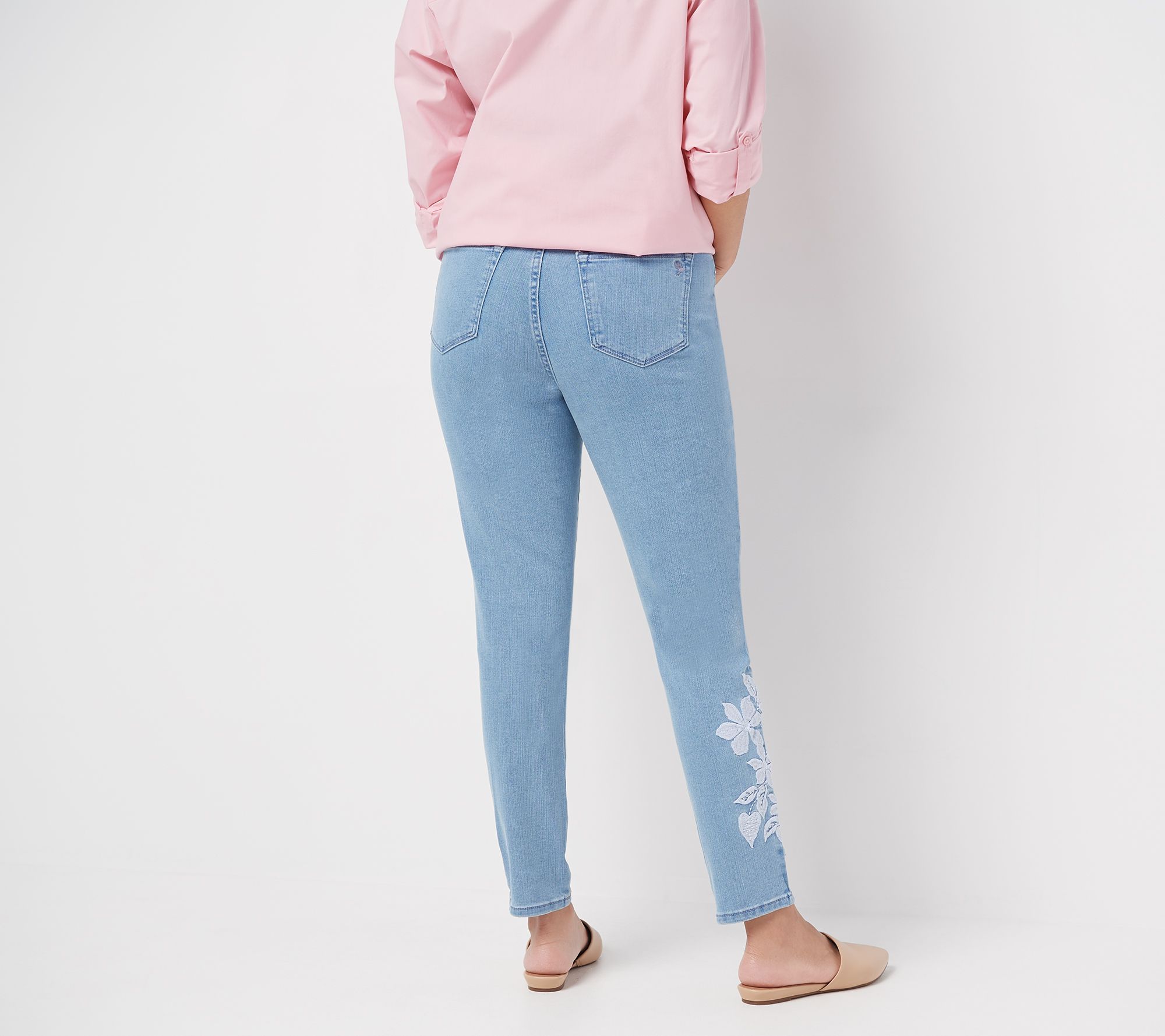 Details about   Martha Stewart Knit Denim Ankle Jeans w/ Zipper Detail Dark Indigo Size Petite 8