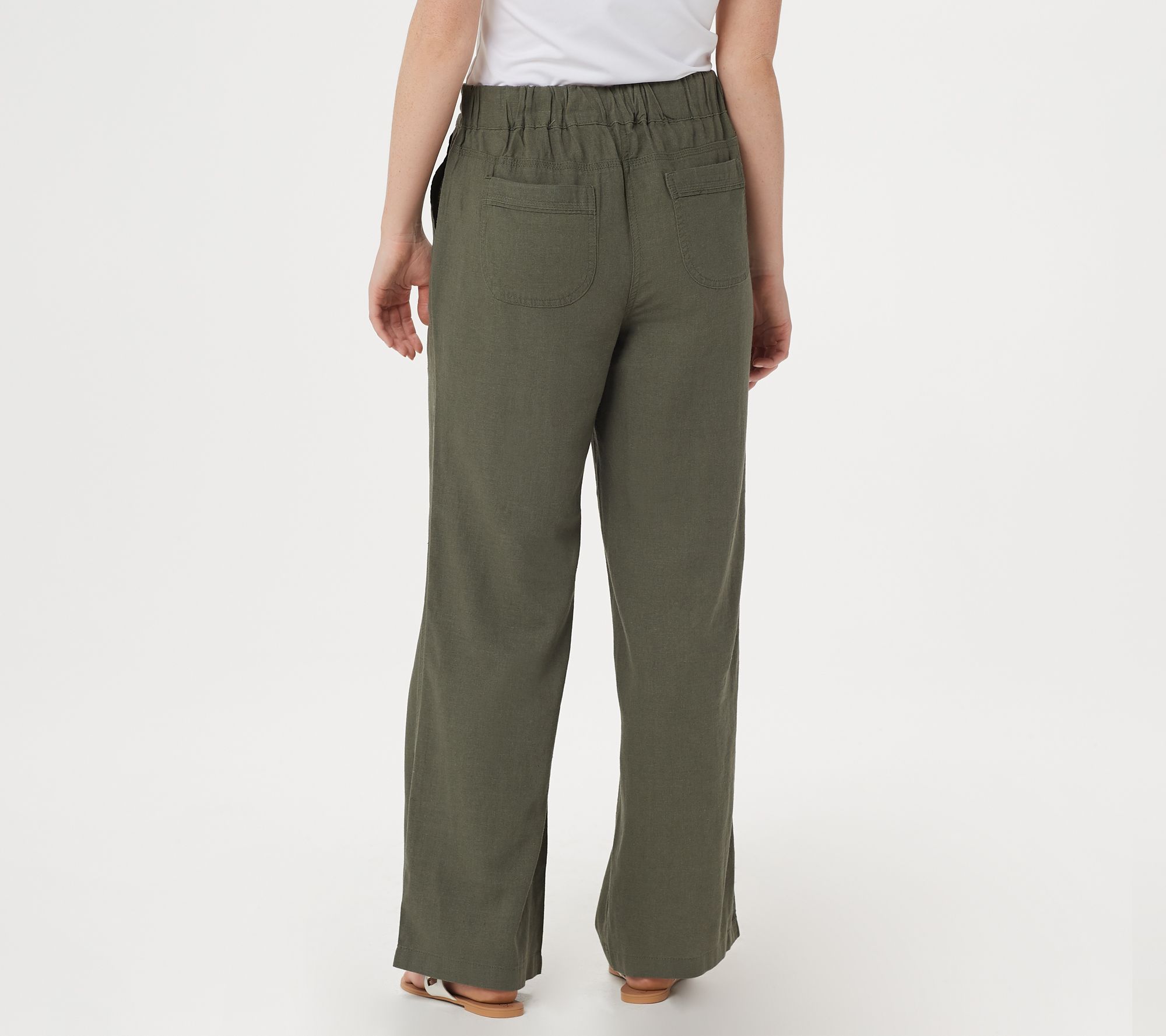 365 High Rise Linen Cotton Trousers gap｜TikTok Search