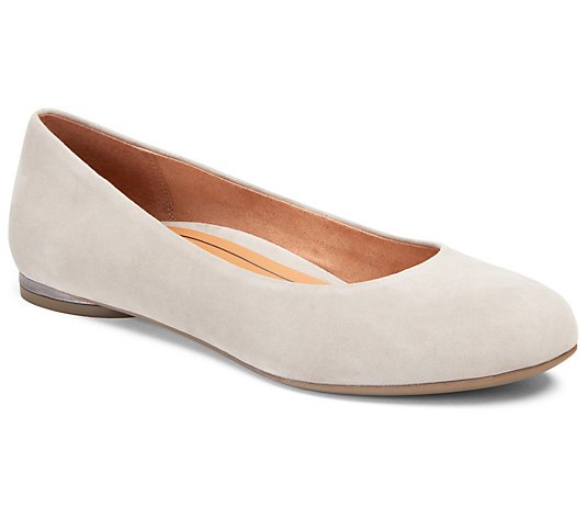 Vionic Suede Round-Toe Flats - Hannah