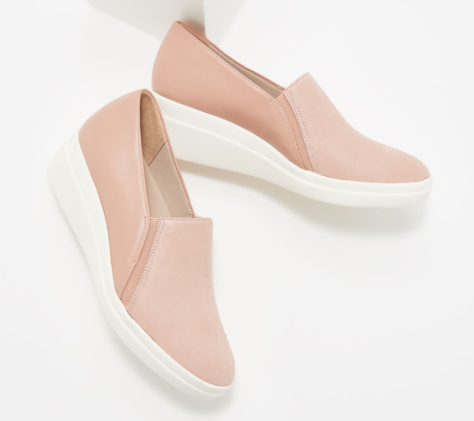 Naturalizer Slip-On Wedge Shoes - Snowy 