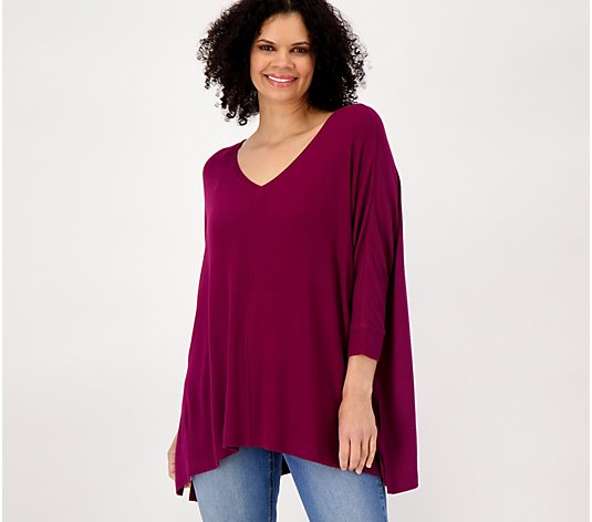 Laurie Felt Fuse Modal Oversized Ribbed Knit Pullover Top