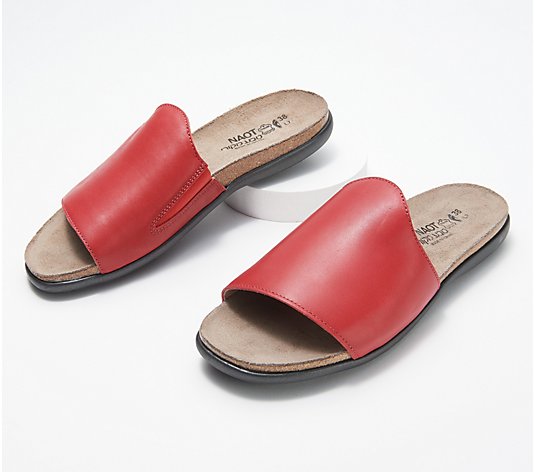 "As Is" Naot Leather Slide Sandals - Skylar