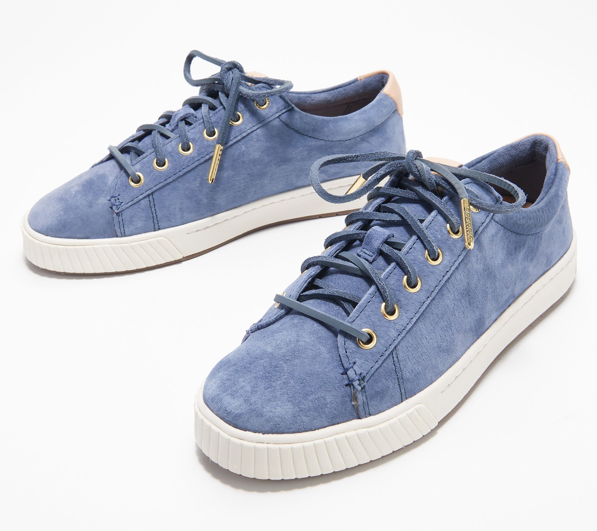 As Is Sperry Suede Lace-Up Sneakers - Anchor 