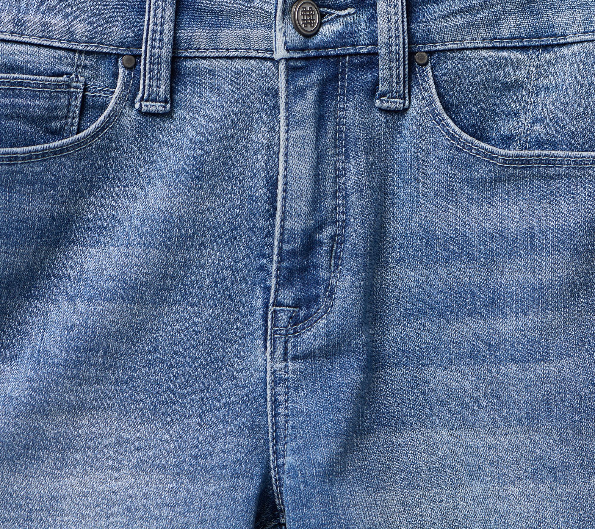 Laurie Felt Daisy Denim Bermuda Shorts Denim Washes