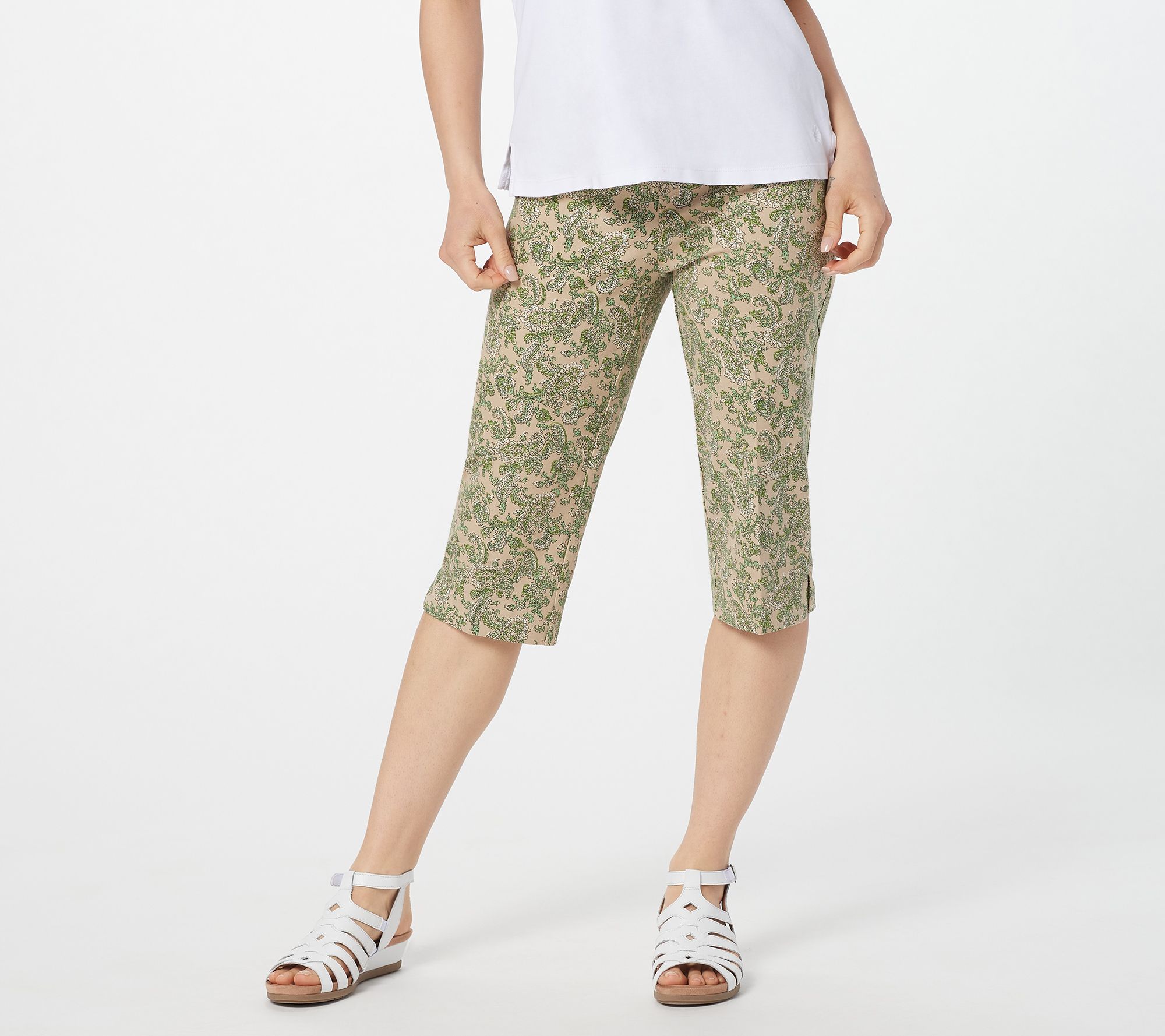 Isaac Mizrahi Live! Regular 24/7 Stretch Crop Pants with Pockets