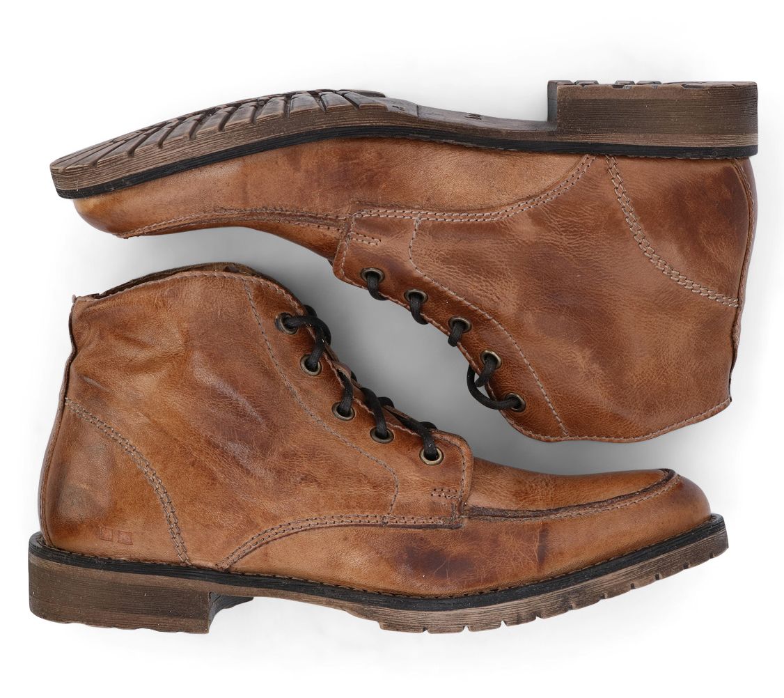 BED STU Men's Leather Lace-Up Work Boots - Curtis II - QVC.com