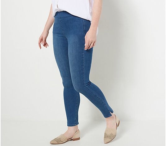 NYDJ Sculpt-Her Super Skinny Ankle Jeans with Slits - Clean Aquila