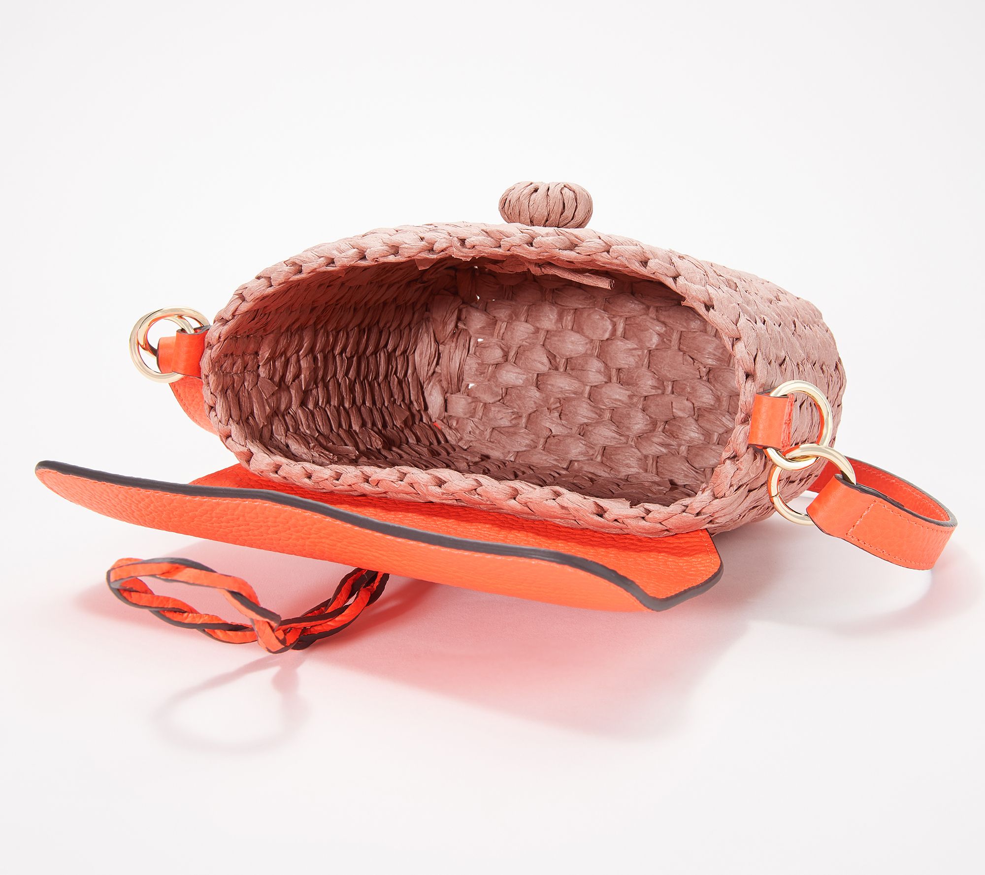 "As Is" Vince Camuto Straw Crossbody Handbag Kiana