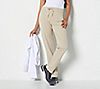 Denim & Co. Active Petite Duo Stretch Full-Length Drawcord Pants