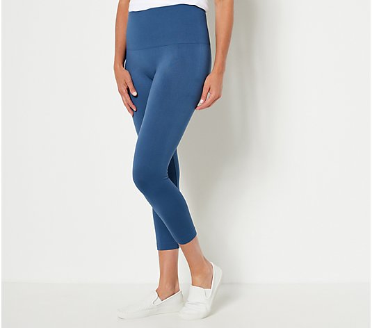 Breezies Tummy Smoothing Seamless 3/4 Cropped Leggings