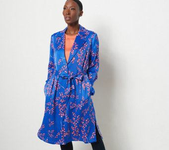 J Jason Wu Woven Printed Floral Trench Coat - A484527
