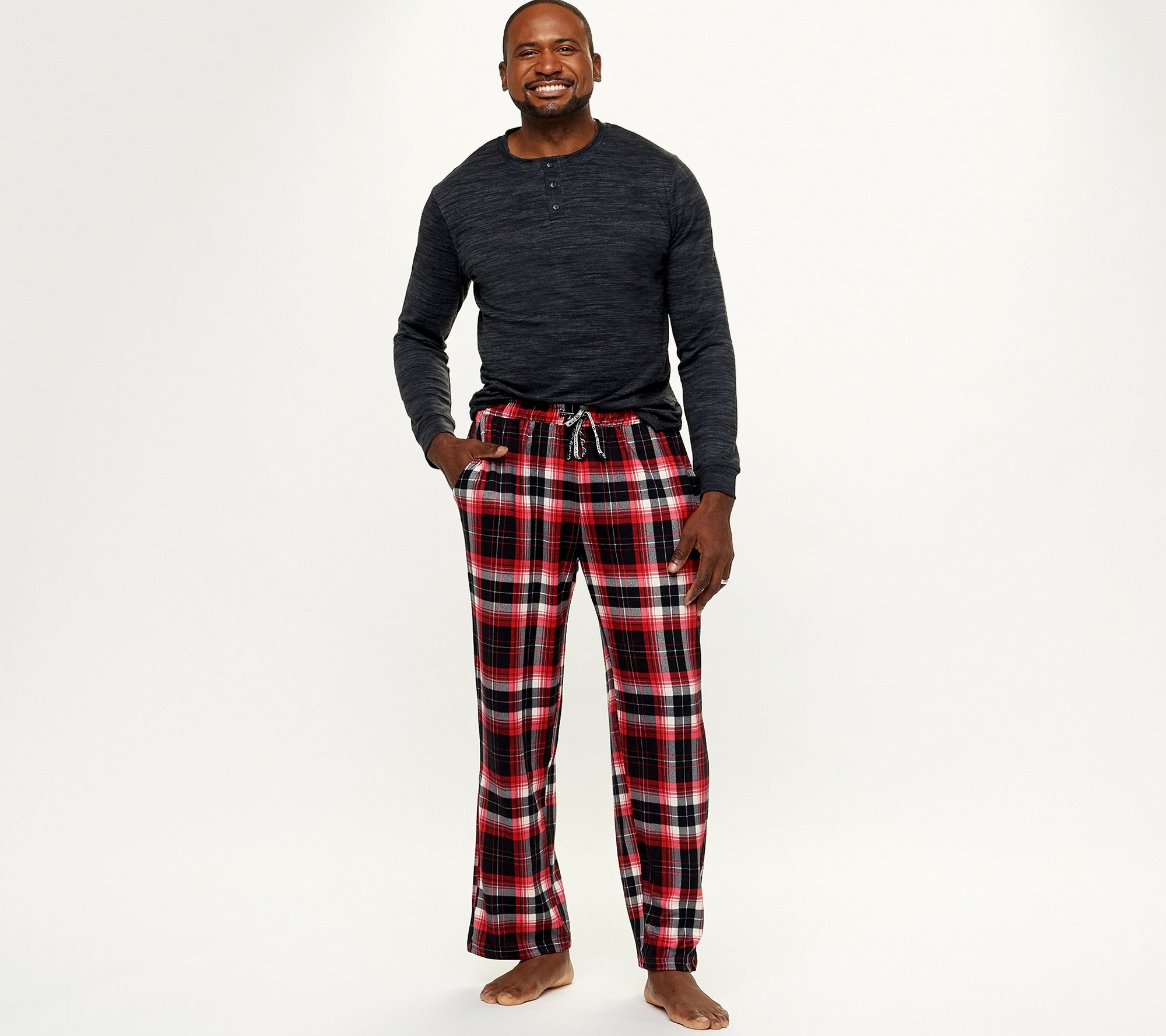 MUK LUKS Men's Tall Butter Knit Matching Pajama Set