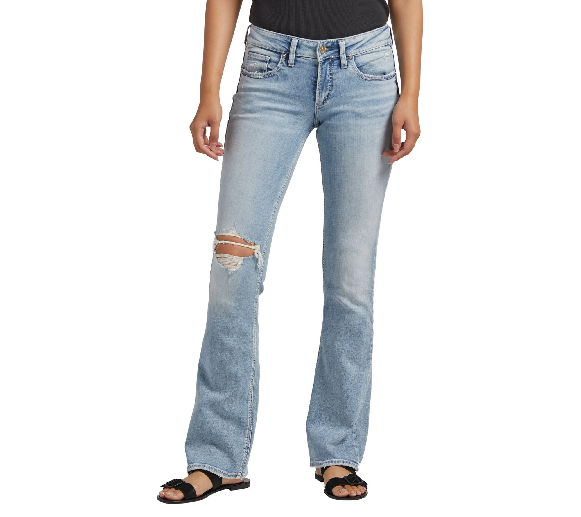 Silver Jeans Co. Britt Low Rise Slim Bootcut Jeans-ECF121 - QVC.com
