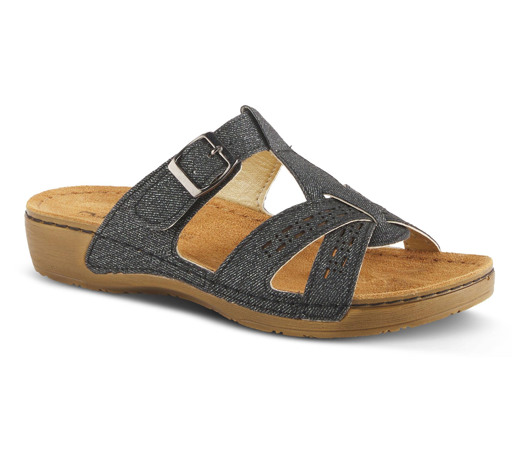 Flexus by Spring Step Slide Sandal - Nery-Jeans - QVC.com