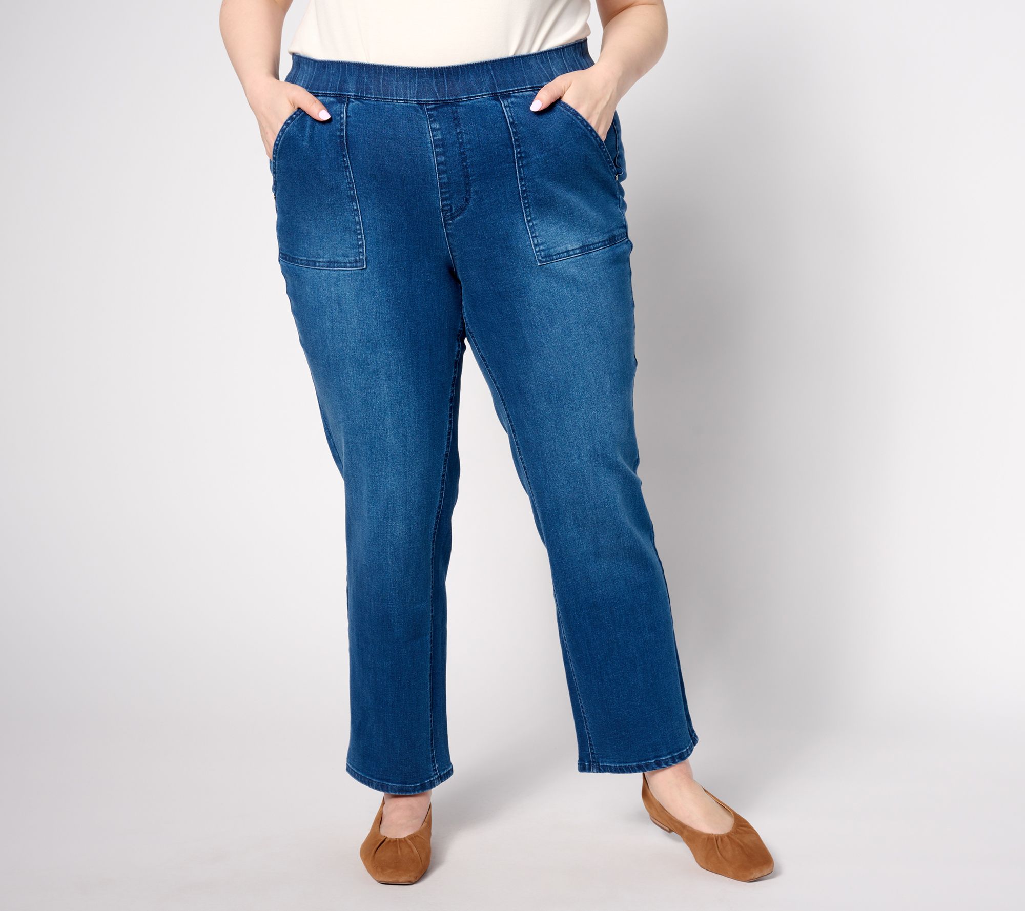 Isaac Mizrahi Live! Tall True Denim Straight Leg Jean w/ Pockets