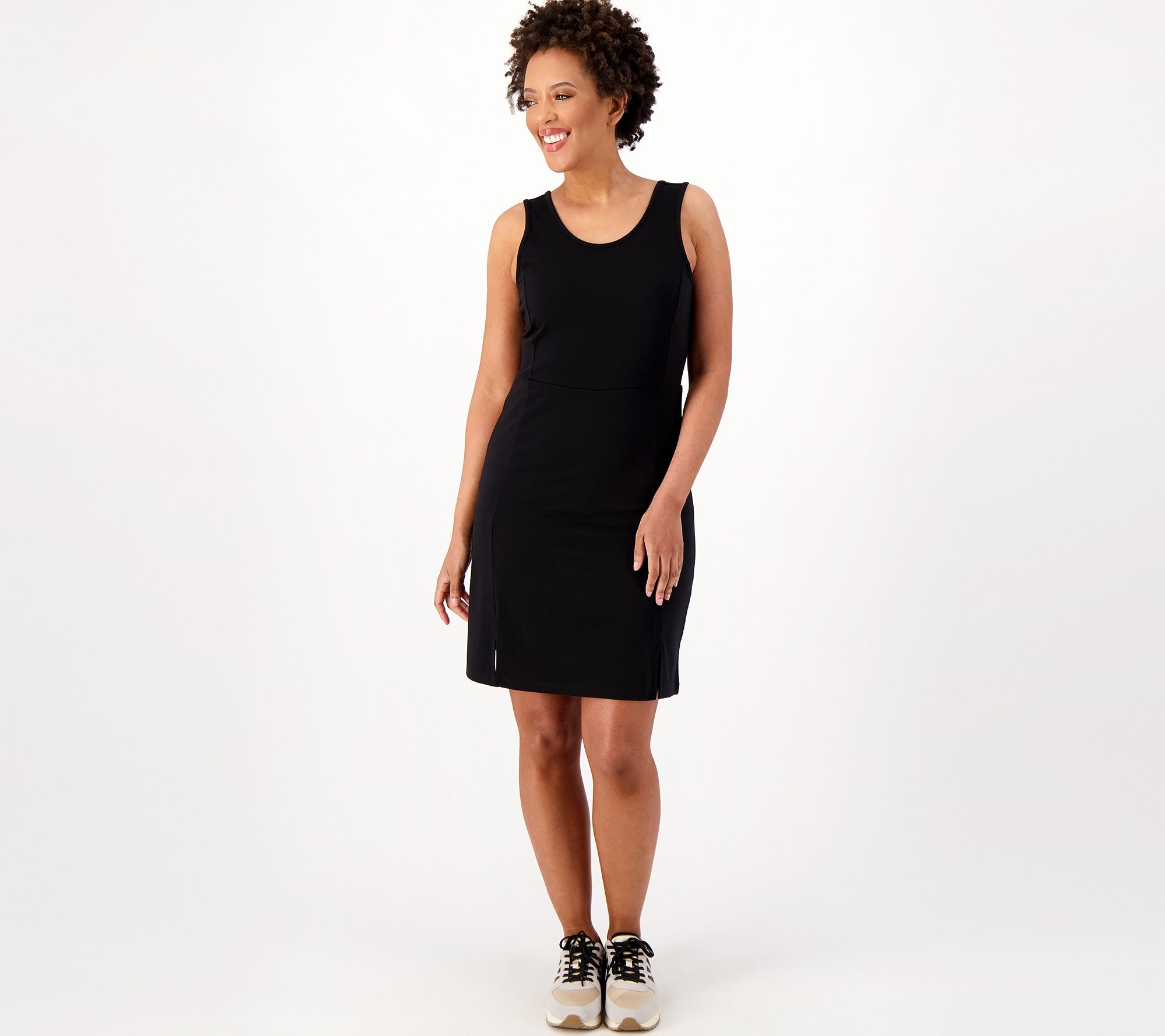 "As Is" Isaac Mizrahi Live Regular Soho French Terry Dress w/ Shorts