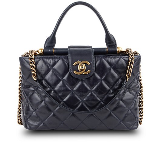 Pre-Owned Chanel Two-Way Double-Sided Black Tote 