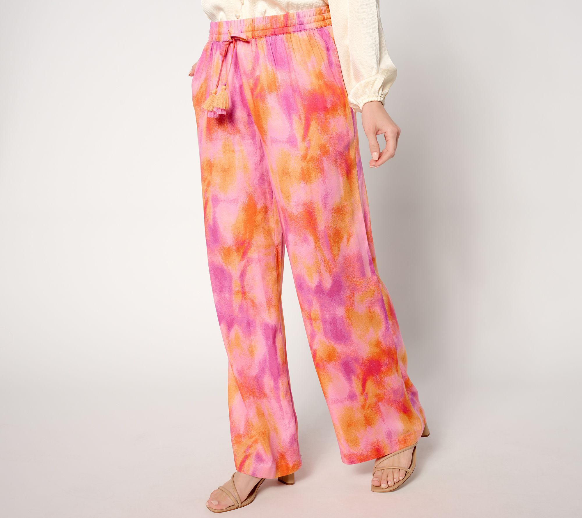 BEAUTIFUL by Lawrence Zarian Petite Tassel Pull-On Pant