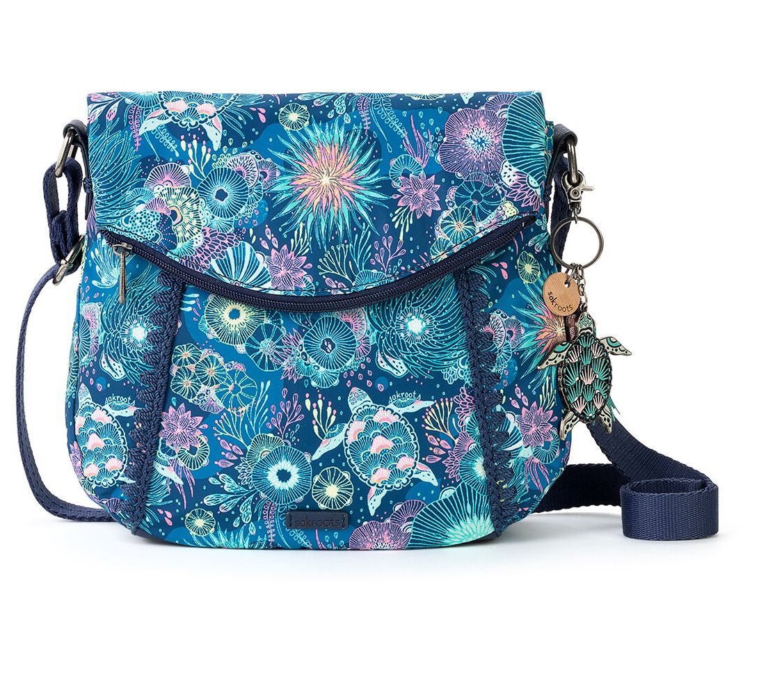 Sakroots Artist Circle Foldover Crossbody Bag QVC