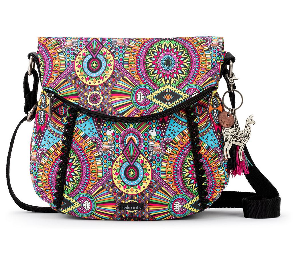 Sakroots Artist Circle Foldover Crossbody Bag
