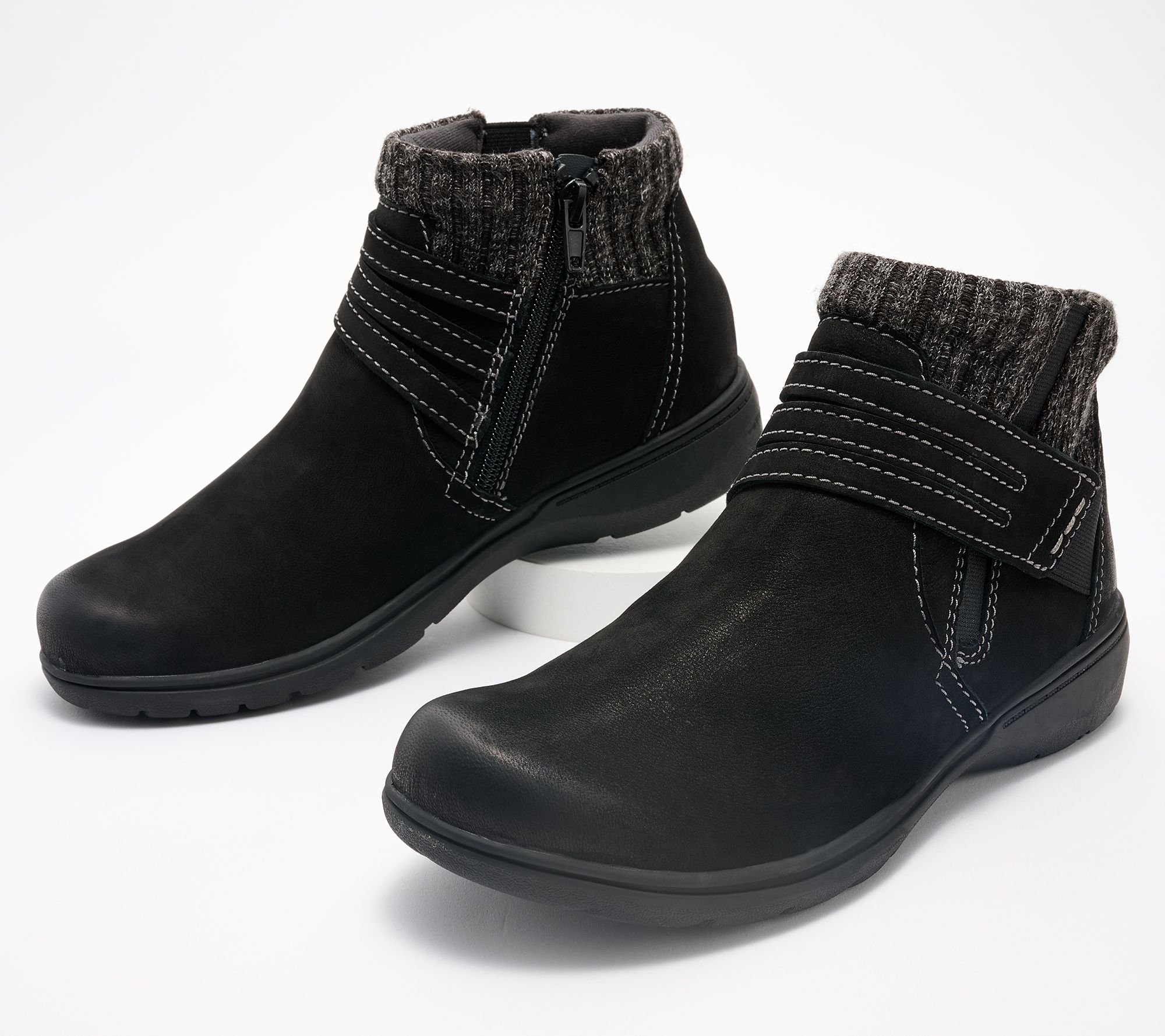 "As Is" Clarks Collection Leather Ankle Boot- Carleigh Lane