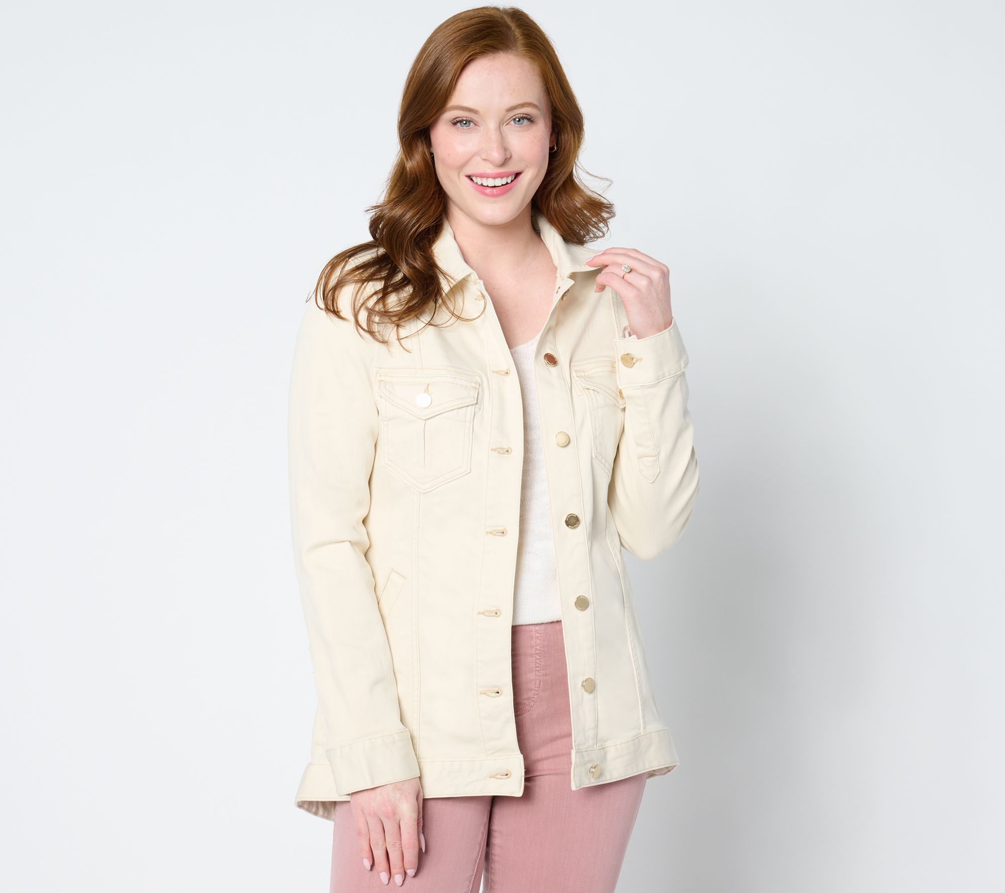 Liverpool Los Angeles Hi-Lo Shirt Jean Jacket - Summer Sand