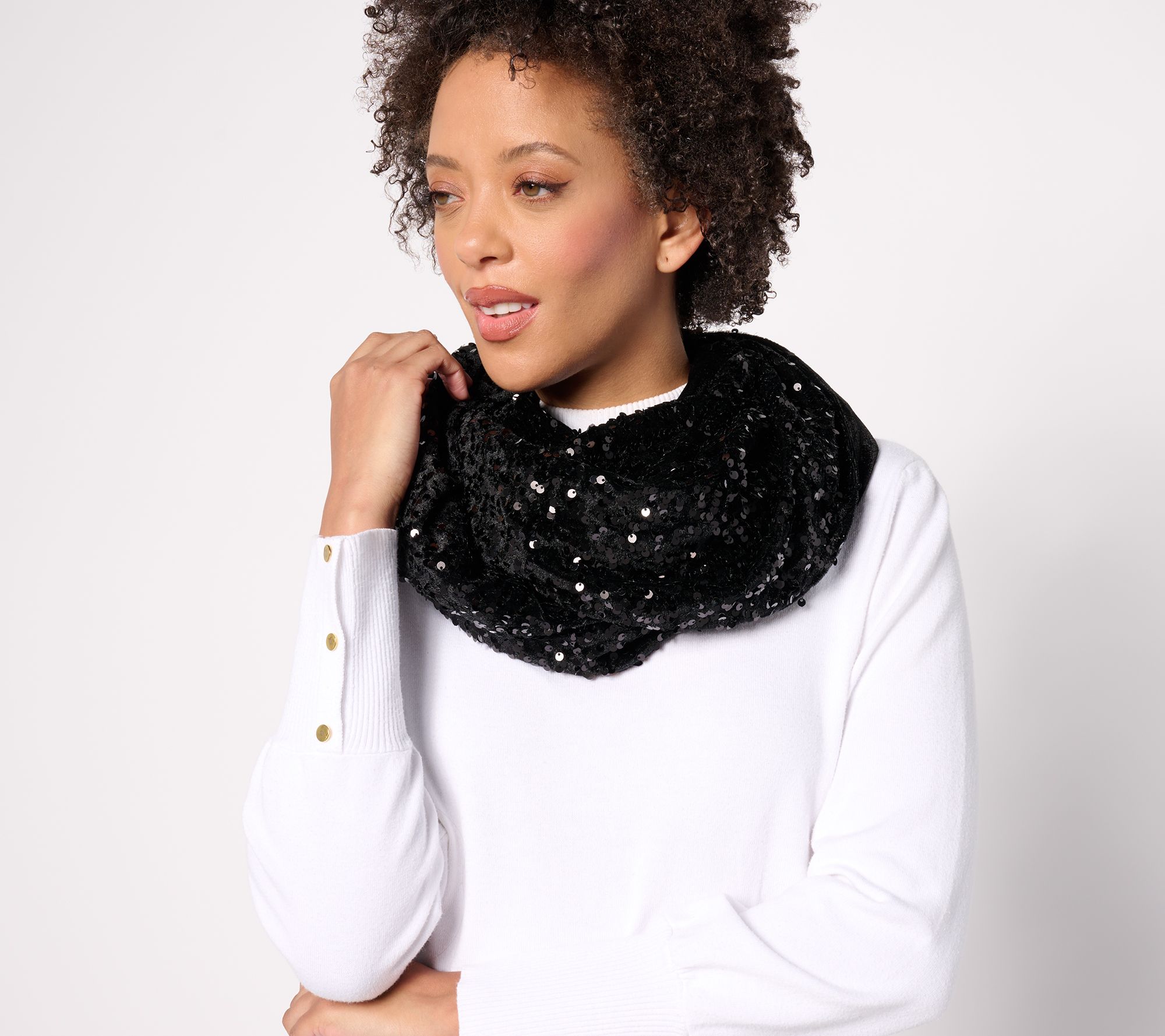 "As Is" Joan Rivers Red Carpet Sequin Scarf