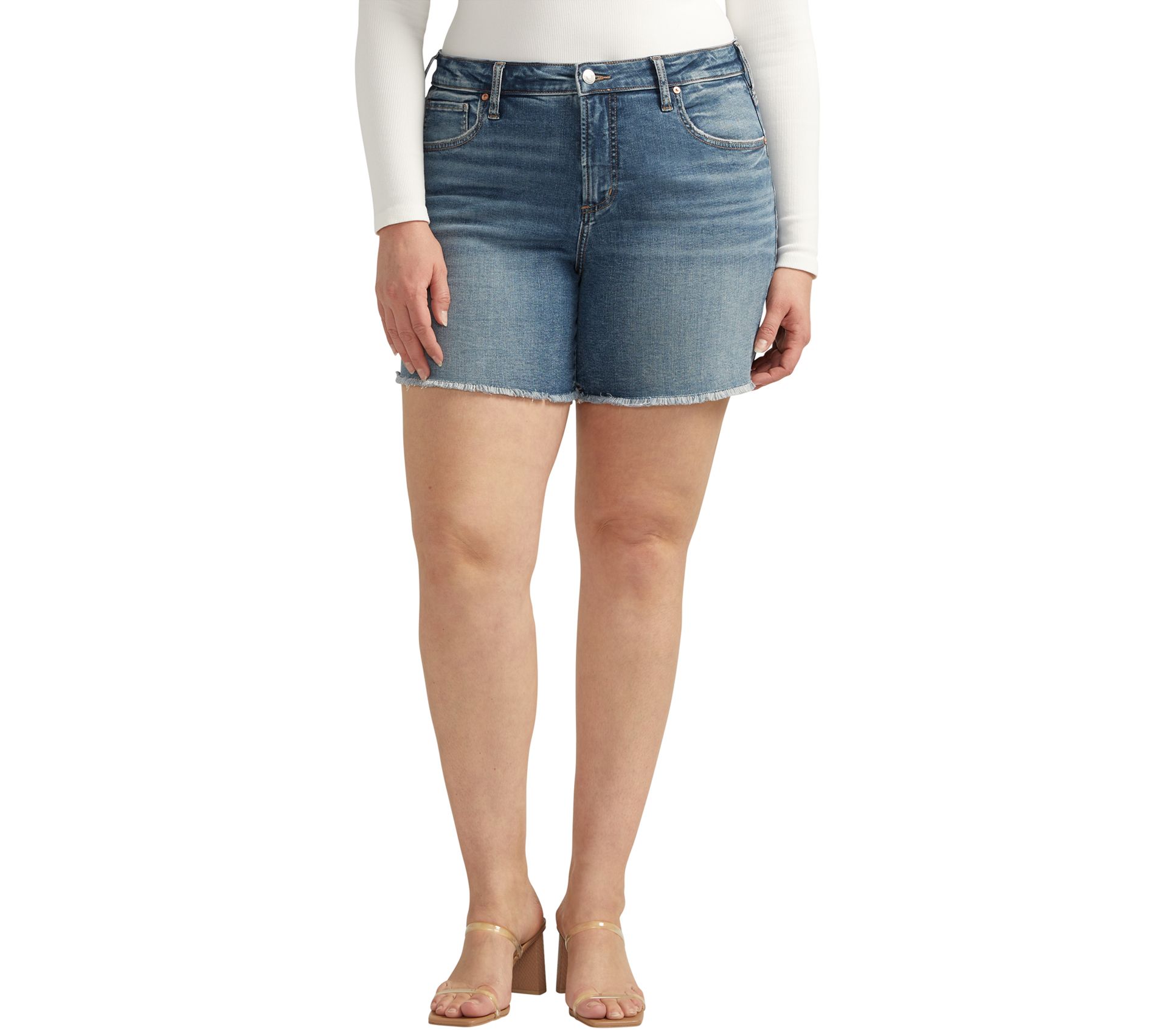 Denim mini skirt clearance qvc