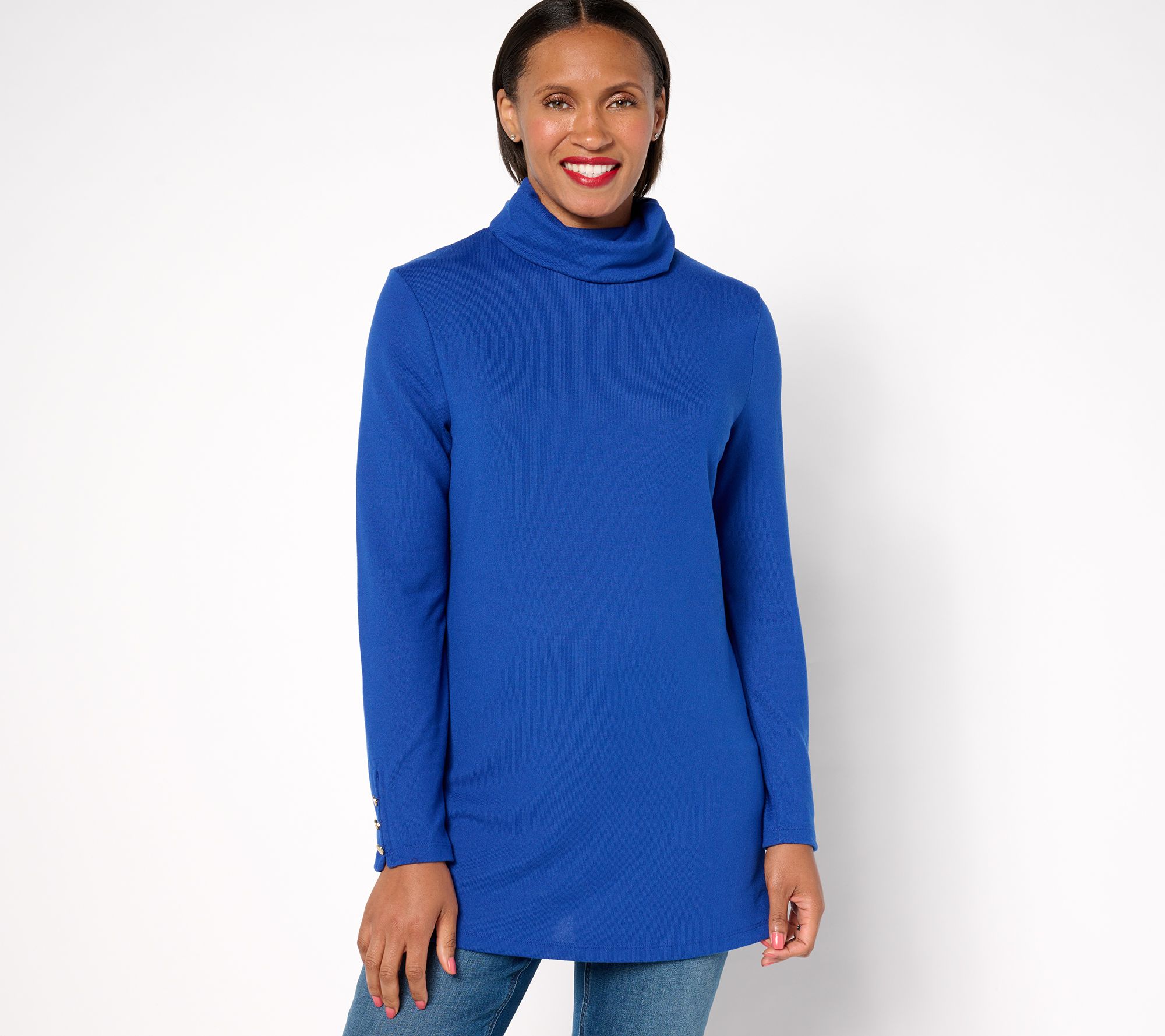 Denim & Co. Essentials Heavenly Jersey Tunic - QVC.com