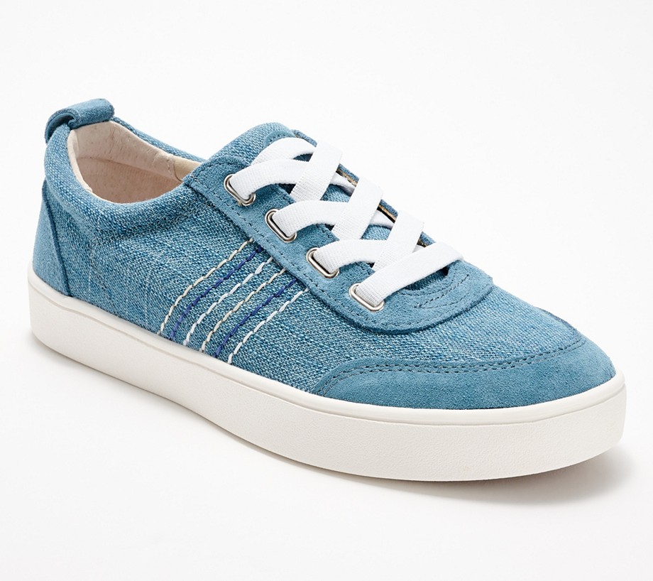 Revitalign Orthotic Canvas with Leather Detail Slip-on Sneakers-Dara