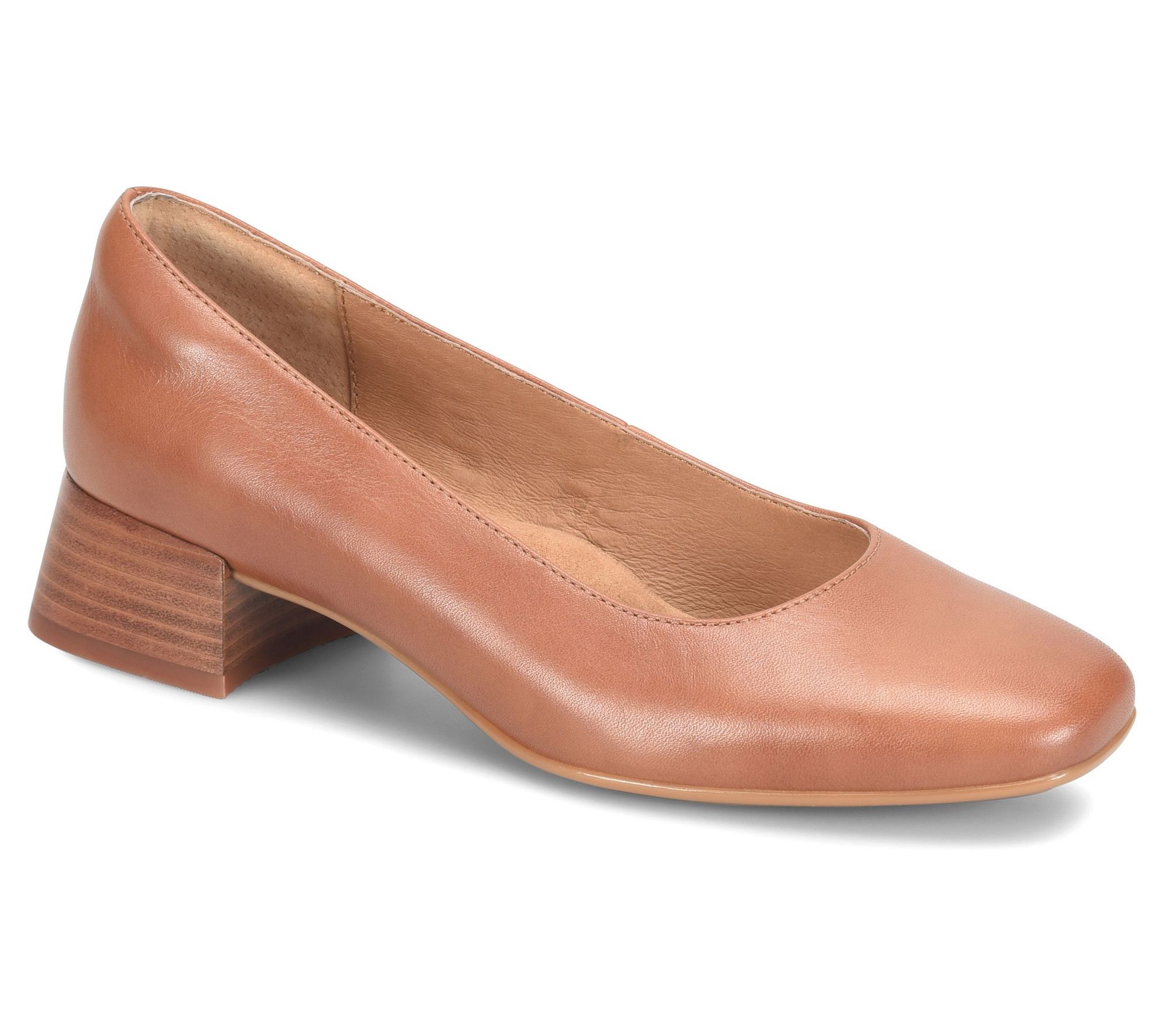 Sofft Block Heeled Leather Pump - Lillian