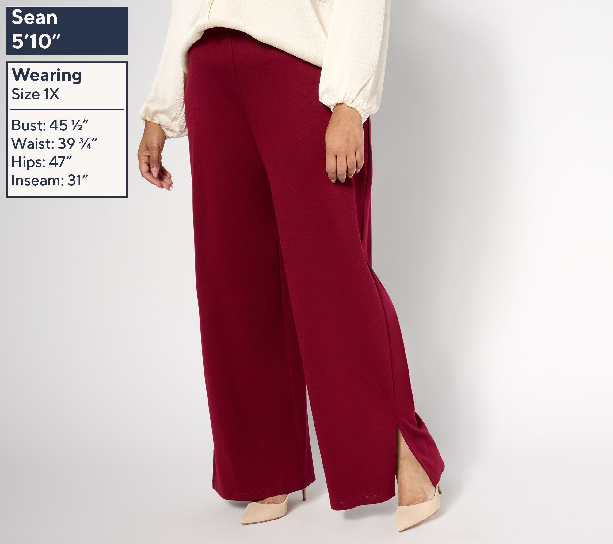 NIC ZOE Drapey Ponte Wide Leg Ankle Pants In Black