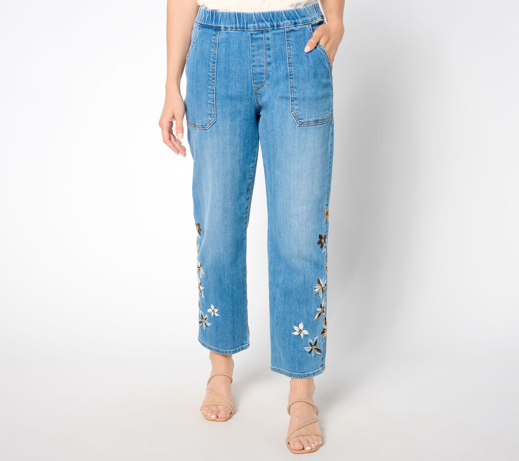 "As Is" Driftwood Jeans Ruby Pull On Relaxed Jean- Indigo Detached